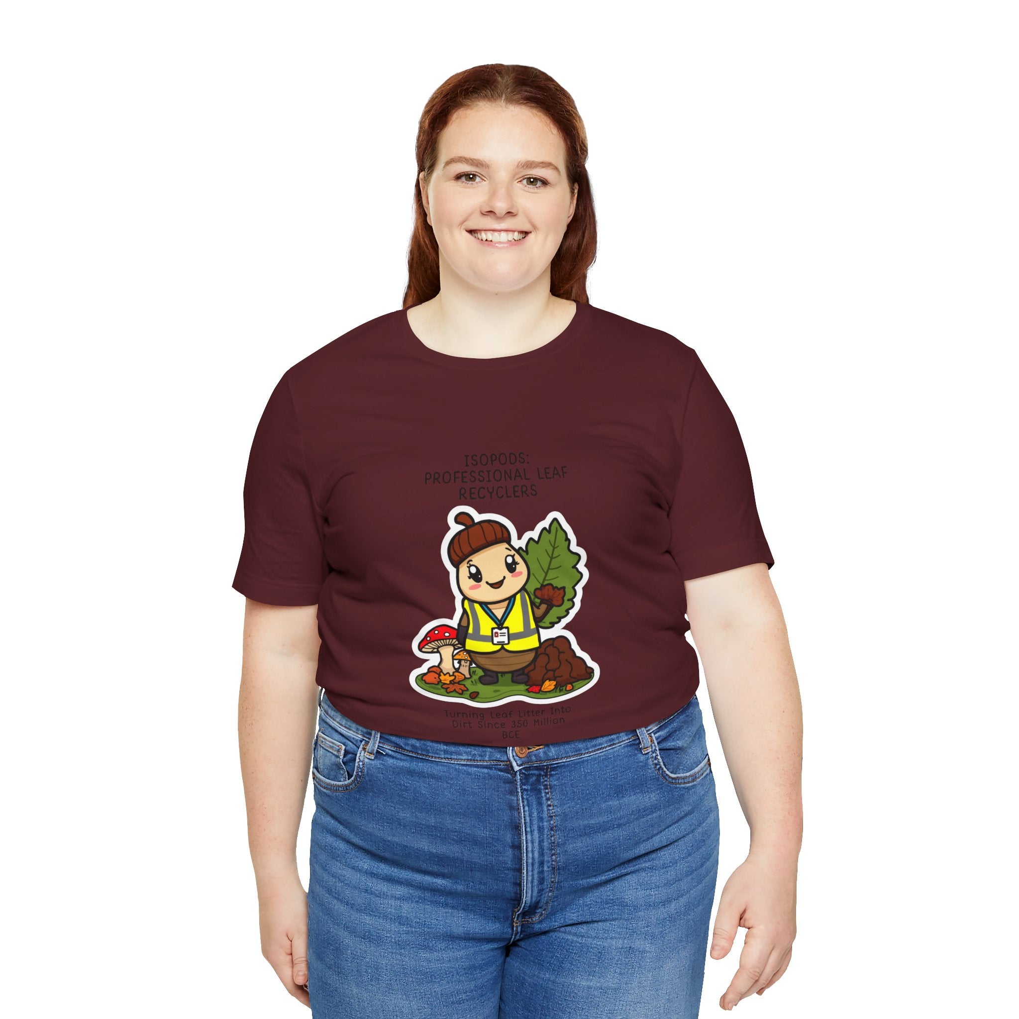 Leaf Recycler Cute Graphic Tee — “Professional Leaf Recyclers” Isopod Worker Shirt