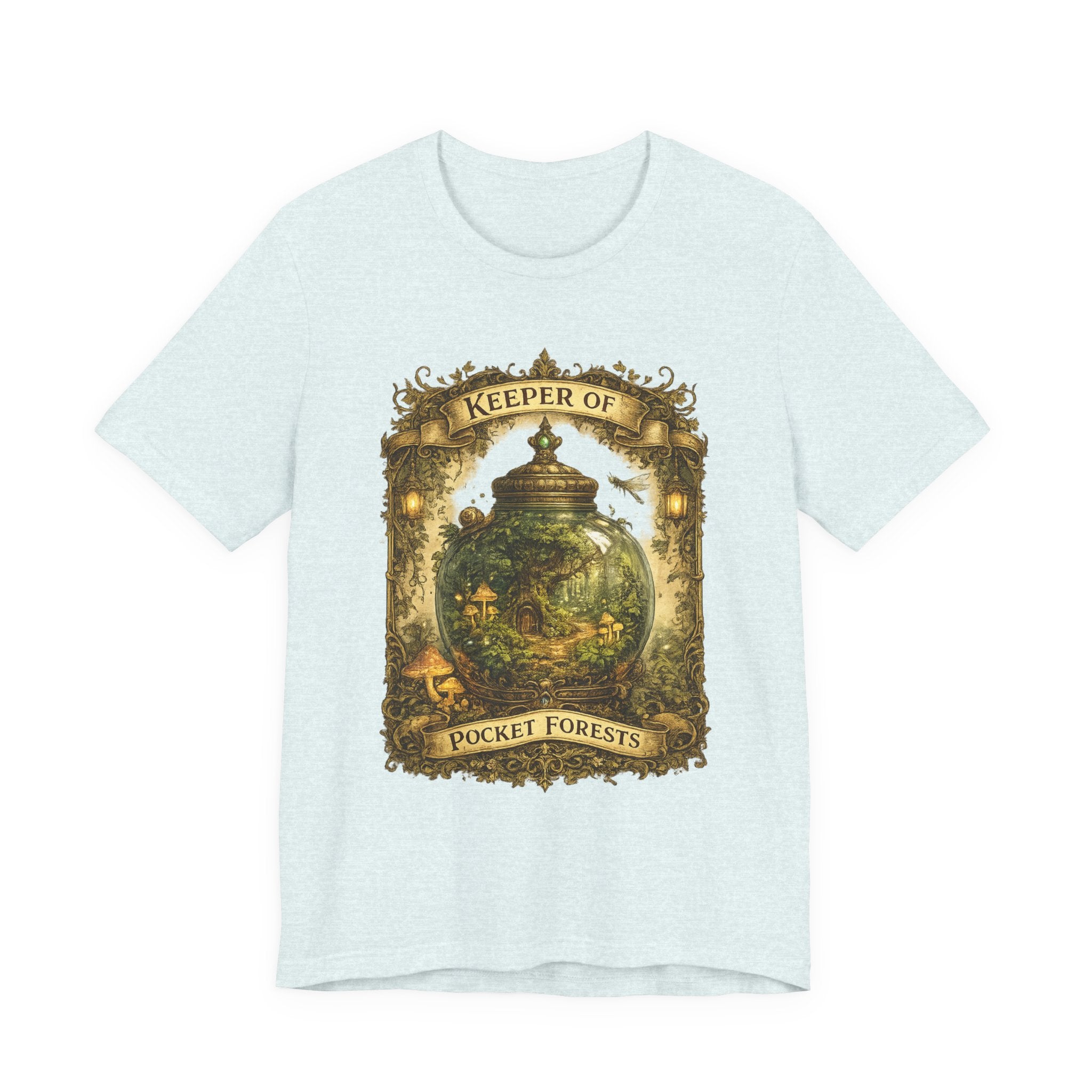 Keeper of Pocket Forests T-Shirt — Fantasy Terrarium Nature Tee