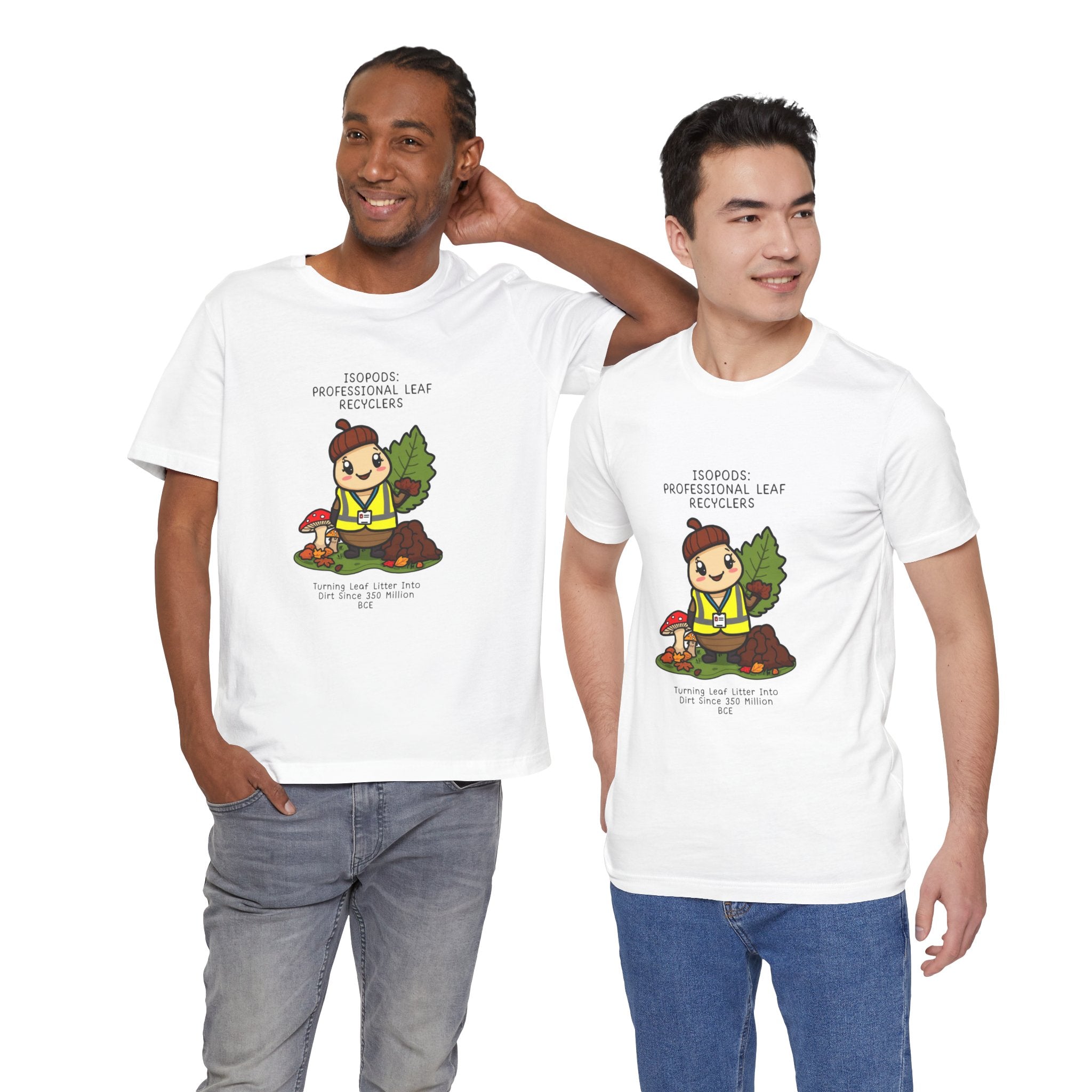 Leaf Recycler Cute Graphic Tee — “Professional Leaf Recyclers” Isopod Worker Shirt