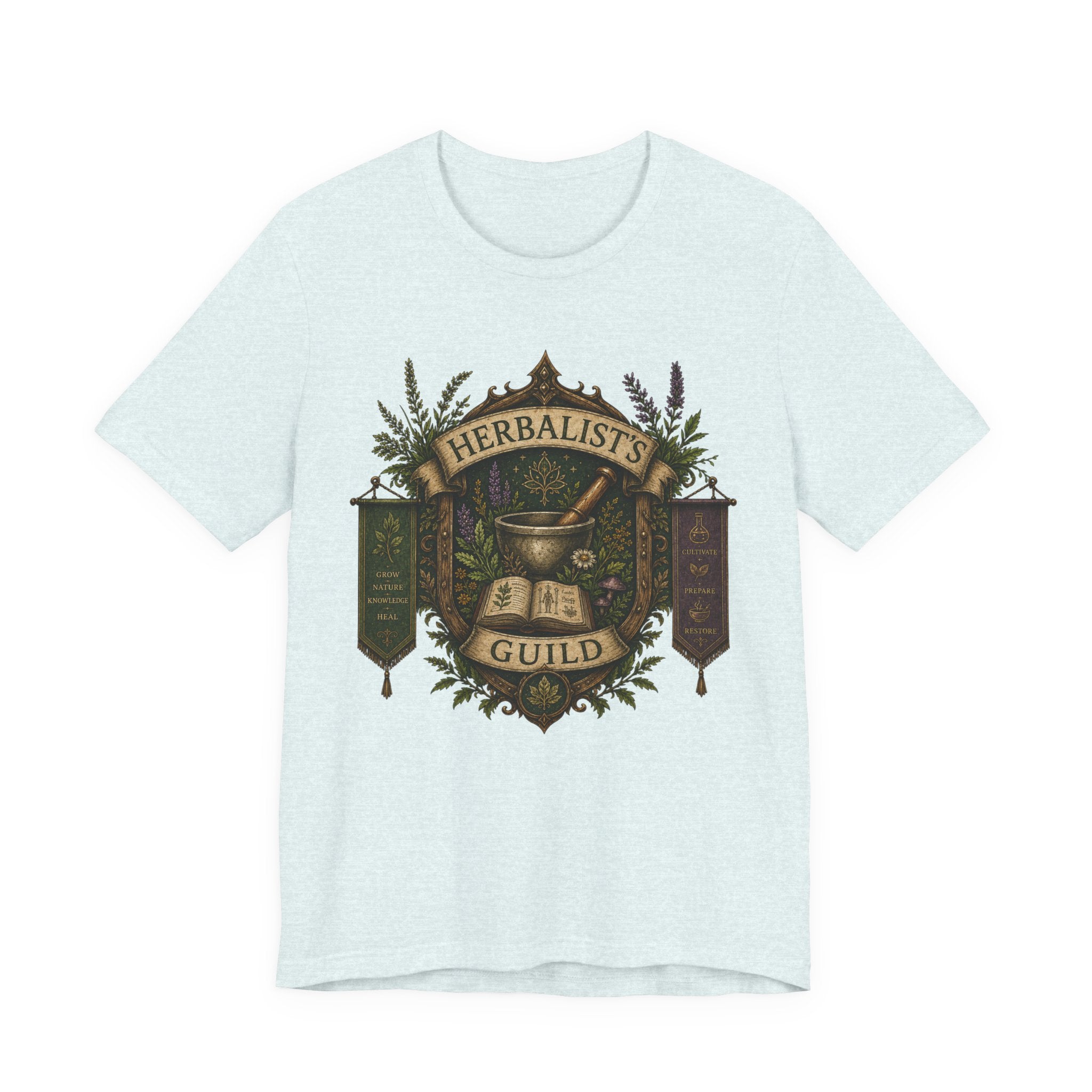 Herbalists Guild Tee — Vintage Apothecary Mortar & Pestle T-Shirt