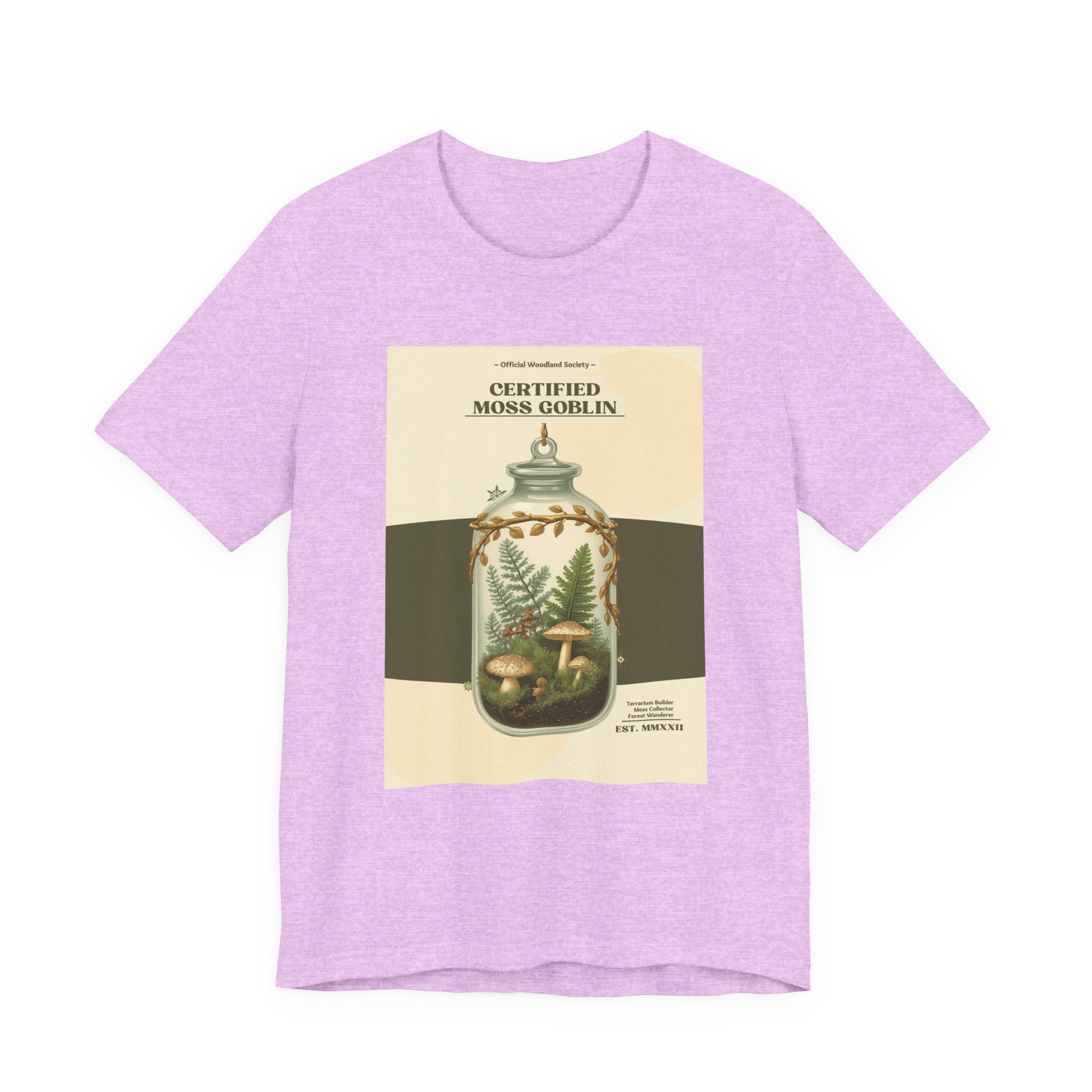 Moss Goblin Tee – 'Certified Moss Goblin' Botanical Jar Graphic T‑Shirt