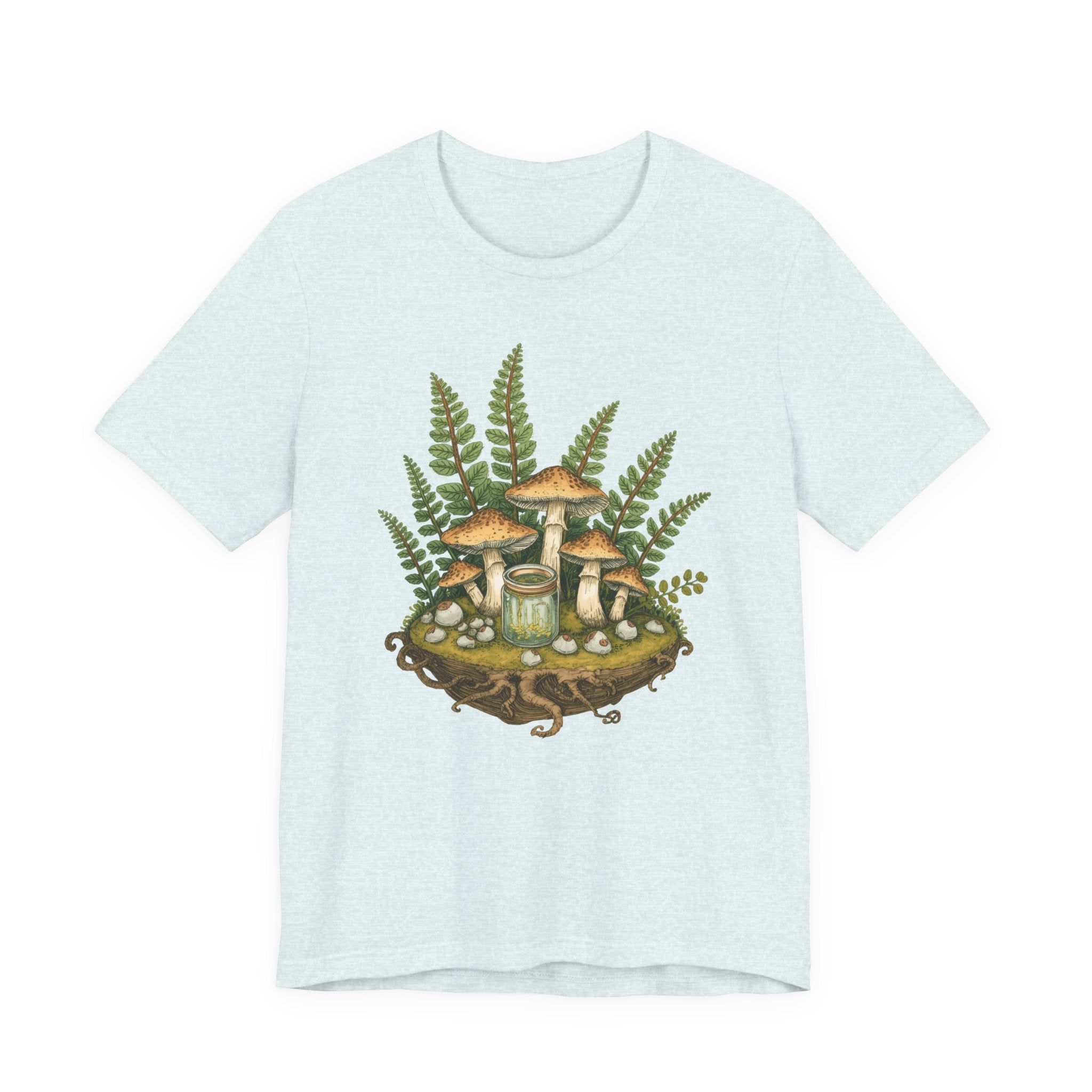 Mushroom Forest Tee — Ferns & Fairy Fungi Graphic T-Shirt