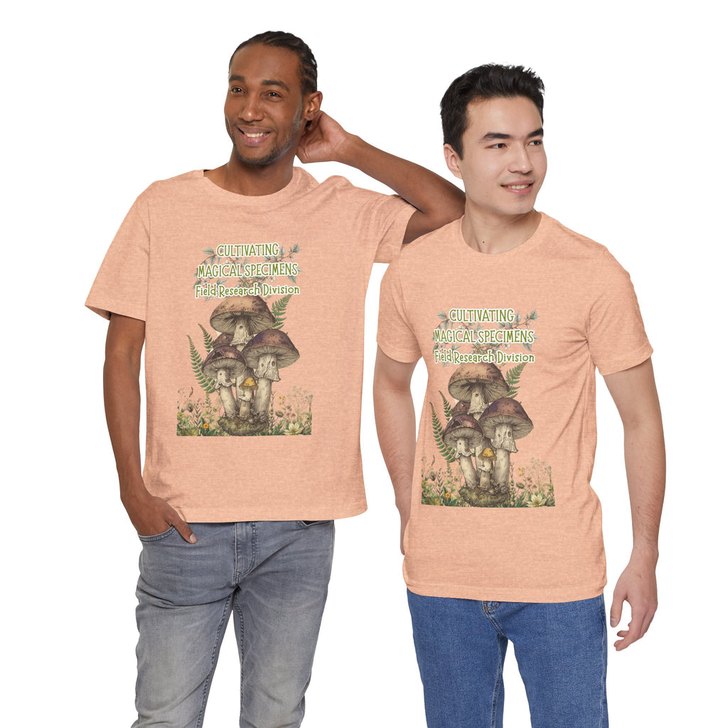 Mushroom Field Research Tee — "Cultivating Magical Specimens" Botanical Graphic Shirt