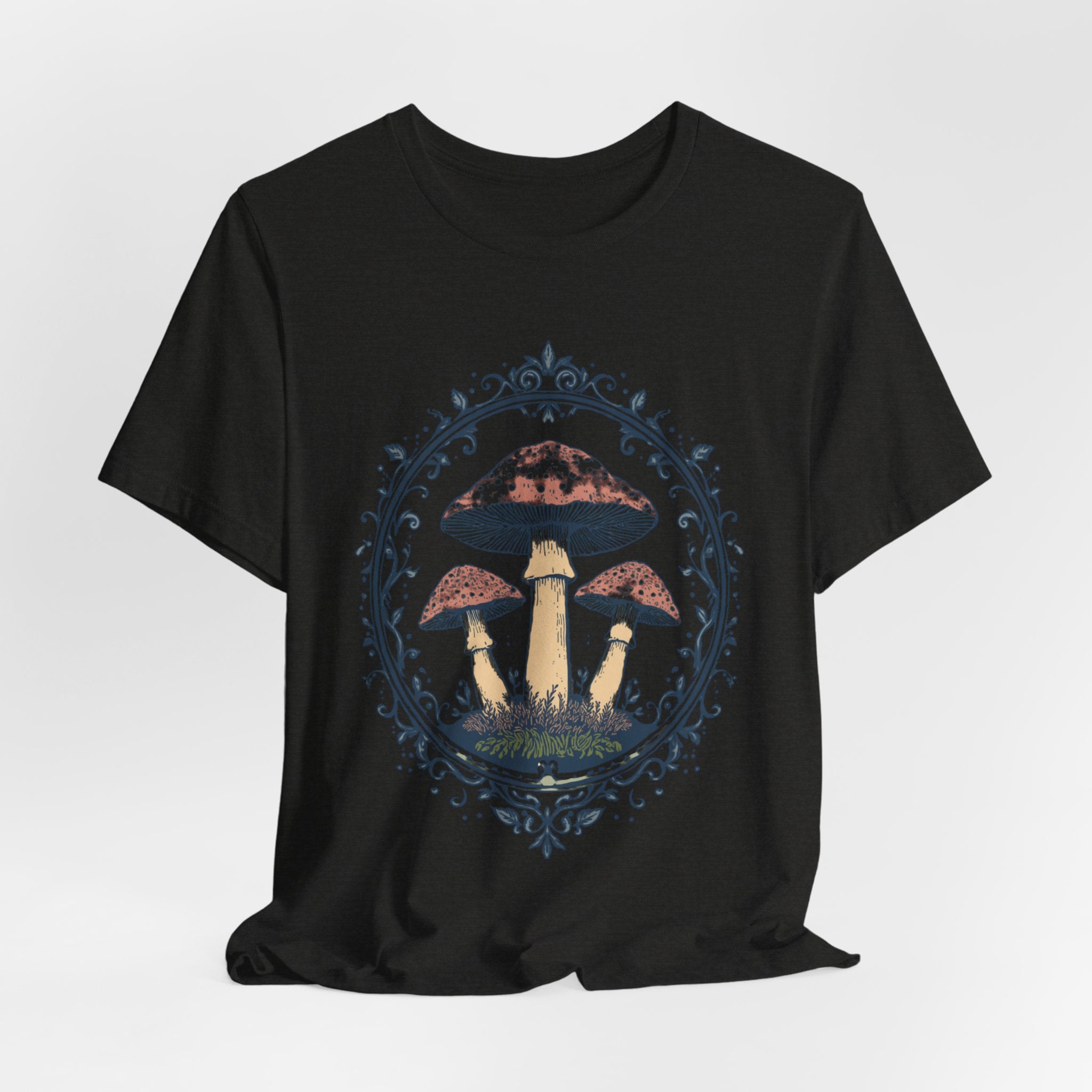 Mushroom Meadow Tee — Vintage Botanical Fungi Graphic T-Shirt