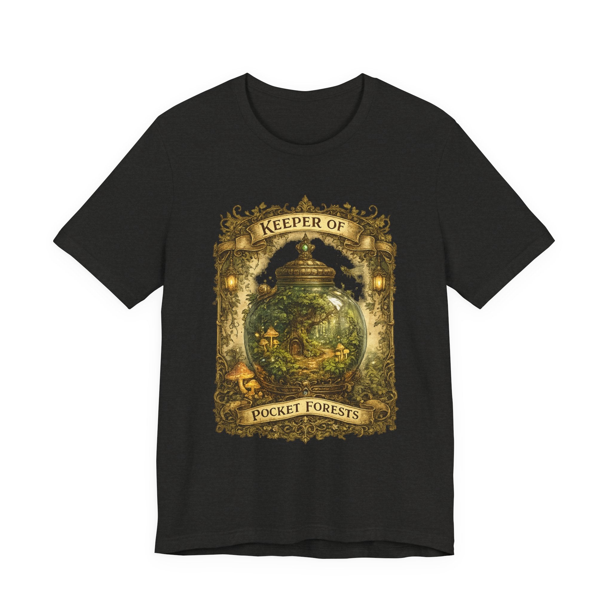 Keeper of Pocket Forests T-Shirt — Fantasy Terrarium Nature Tee