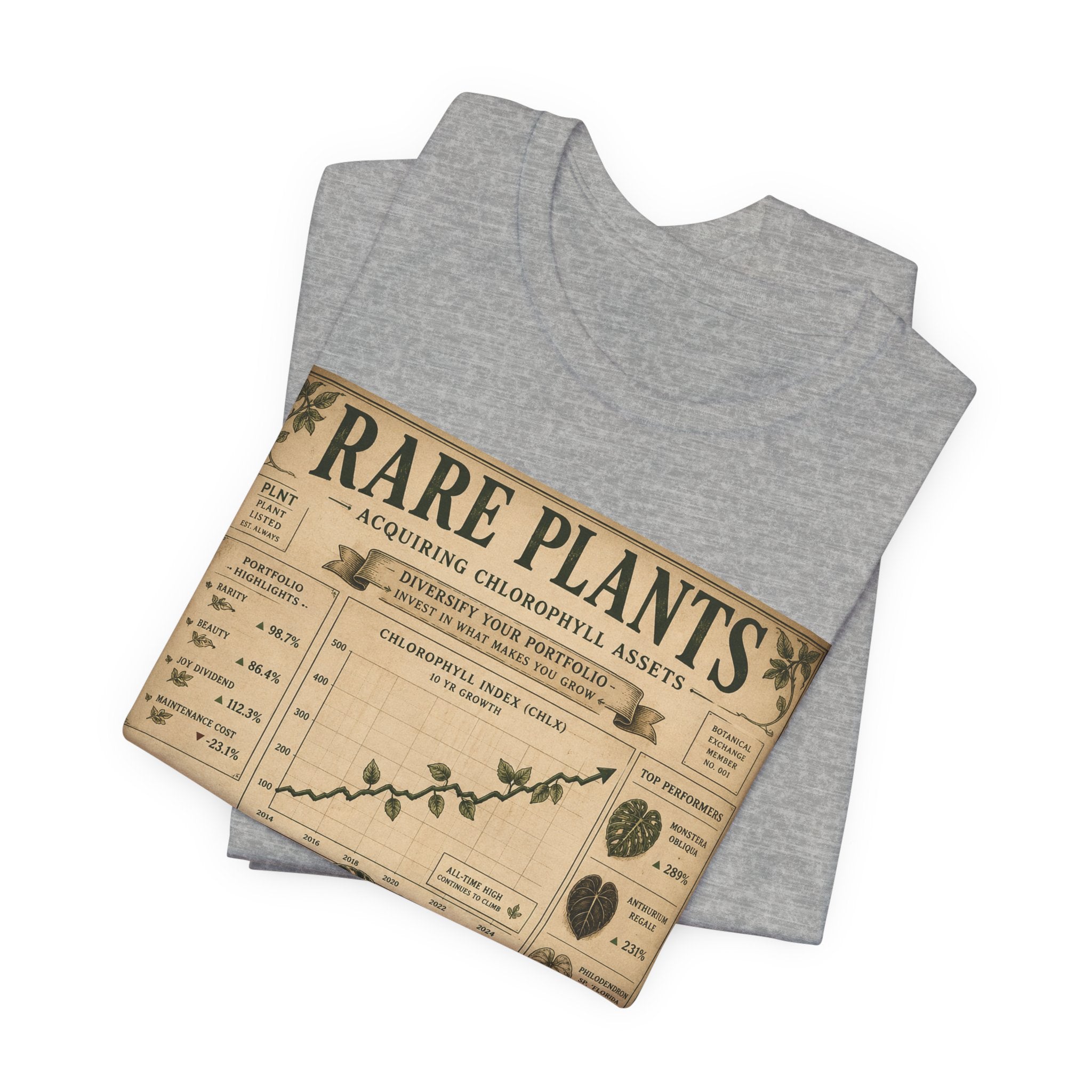 Rare Plants Vintage Graphic Tee — Botanical Chart T-Shirt