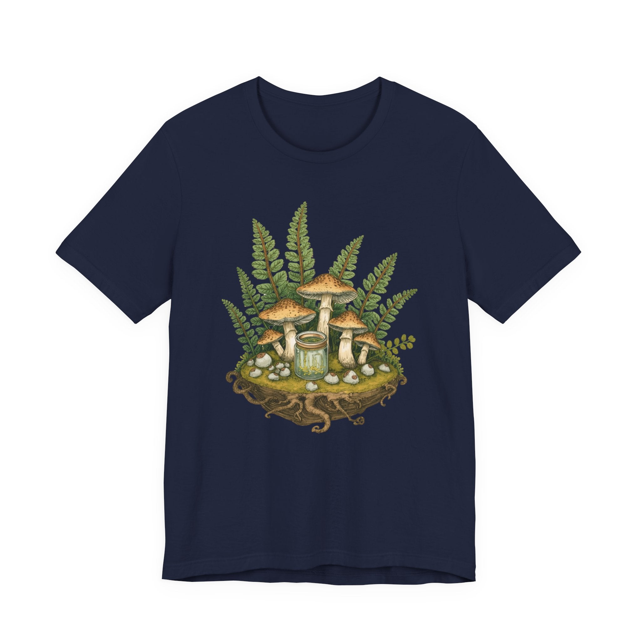 Mushroom Forest Tee — Ferns & Fairy Fungi Graphic T-Shirt