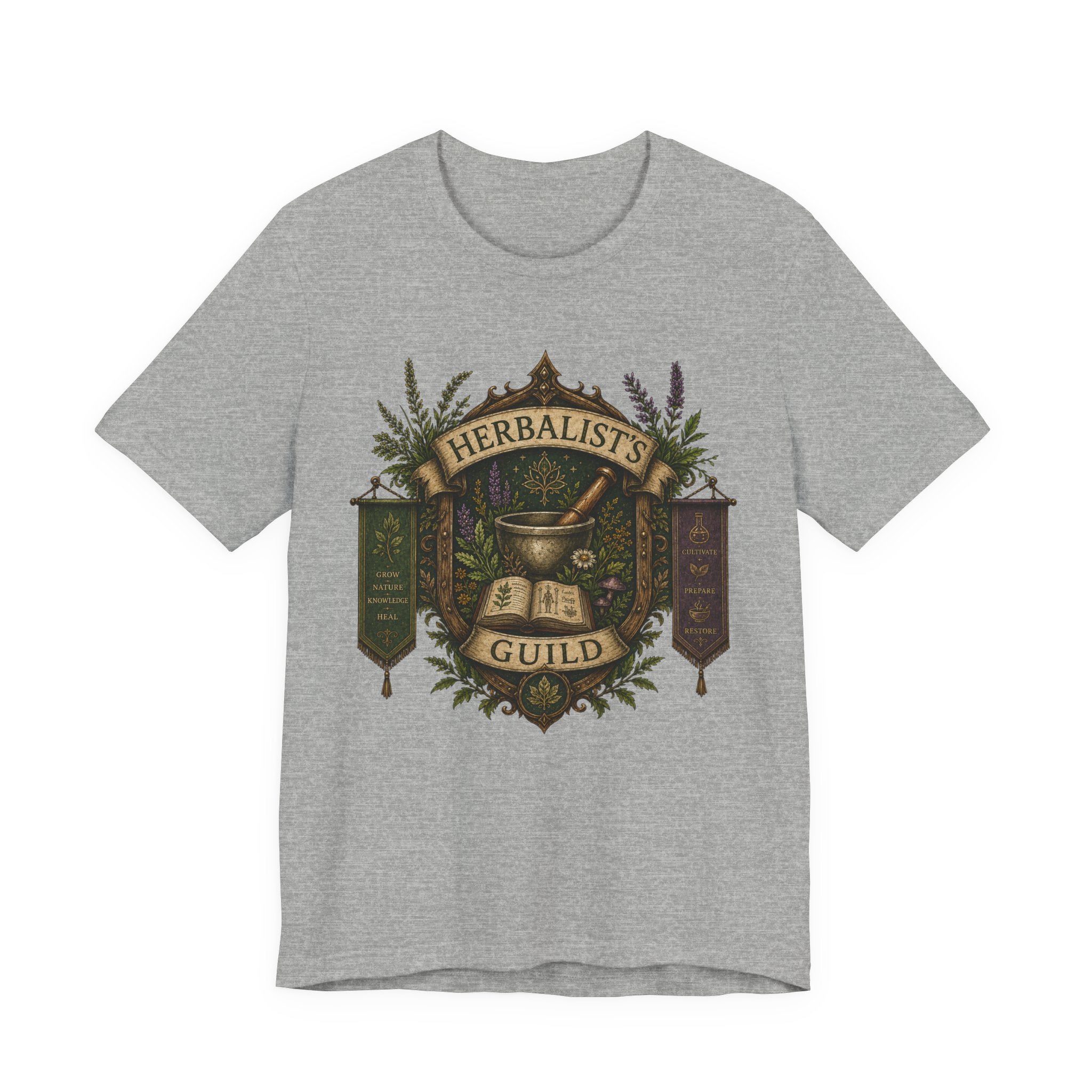 Herbalists Guild Tee — Vintage Apothecary Mortar & Pestle T-Shirt