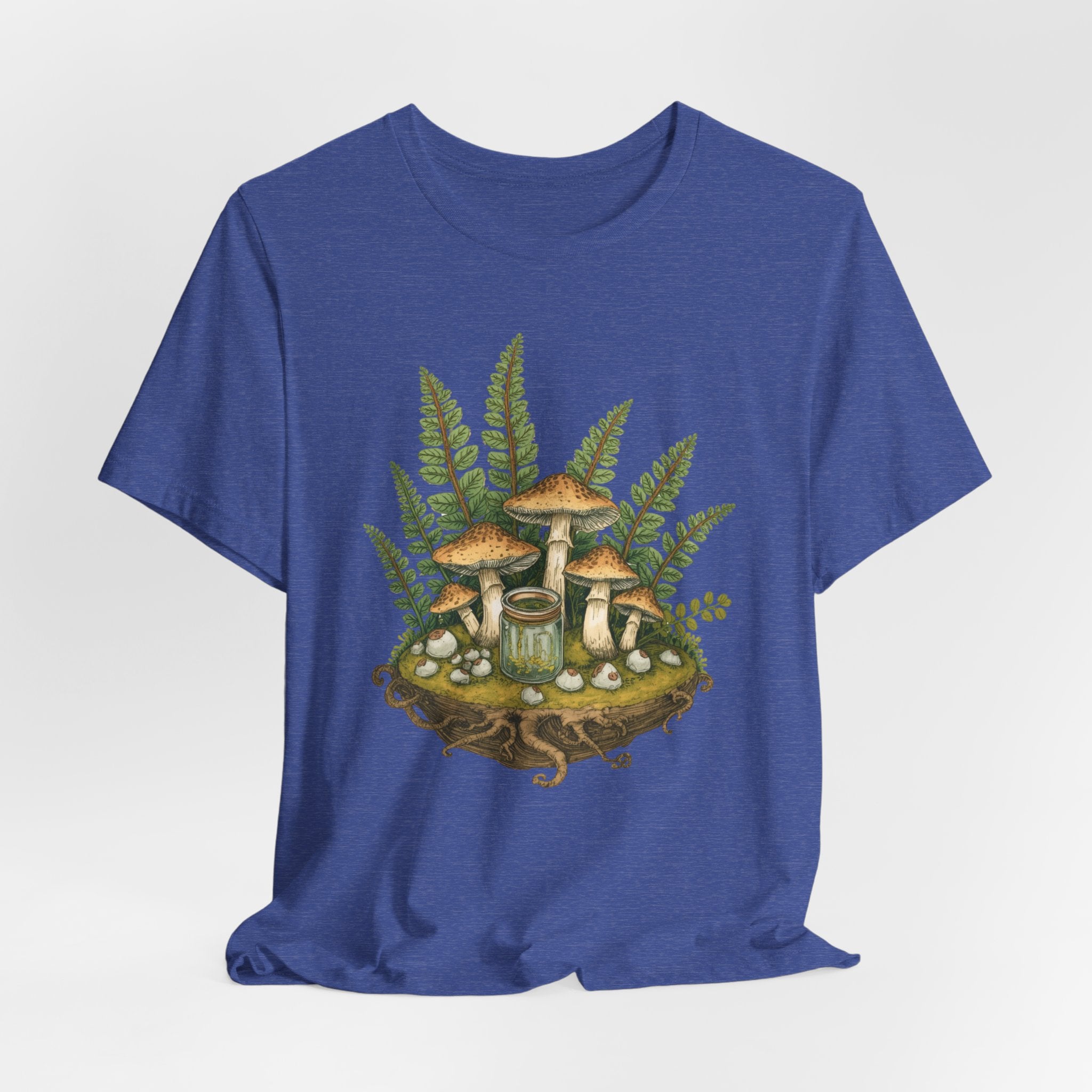Mushroom Forest Tee — Ferns & Fairy Fungi Graphic T-Shirt