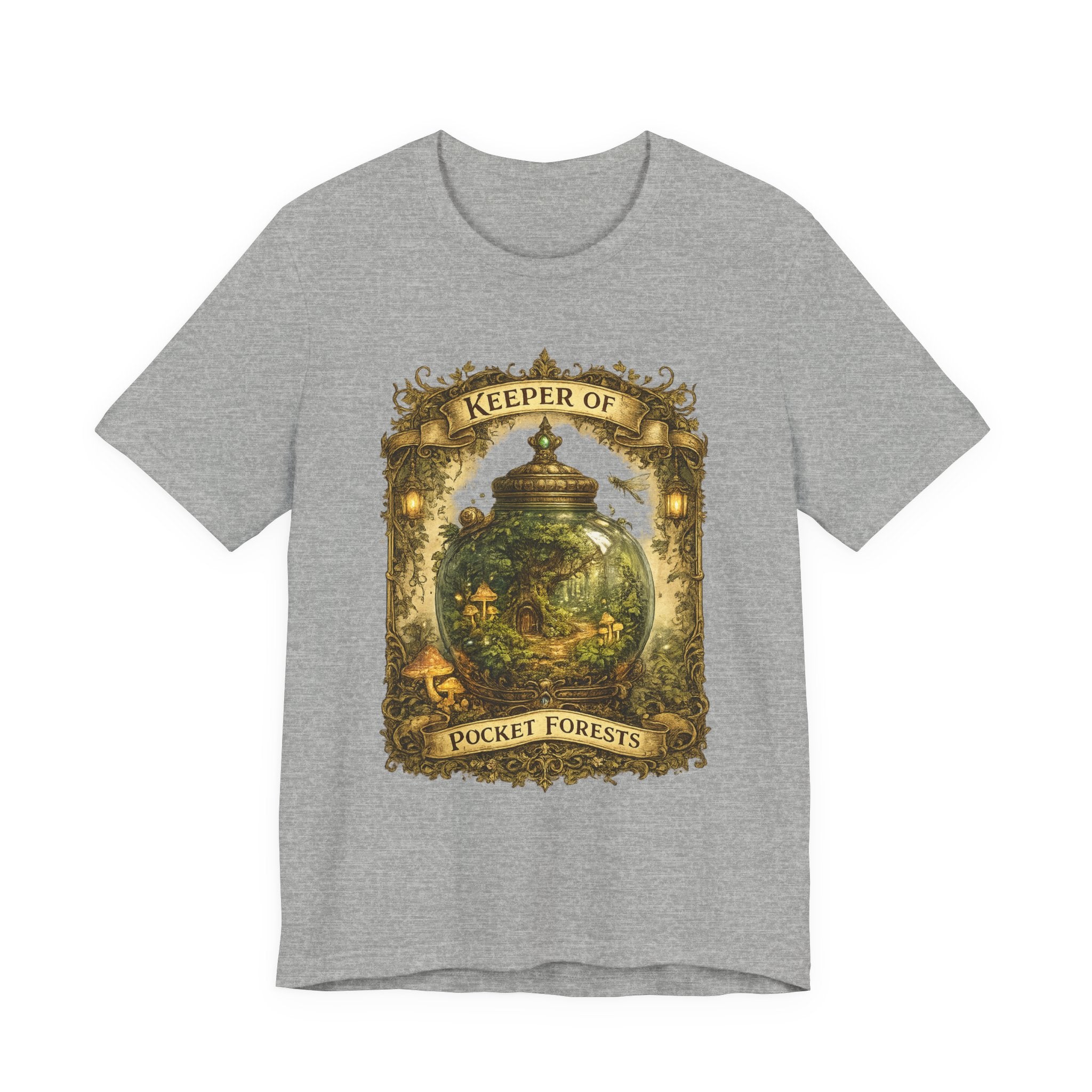 Keeper of Pocket Forests T-Shirt — Fantasy Terrarium Nature Tee