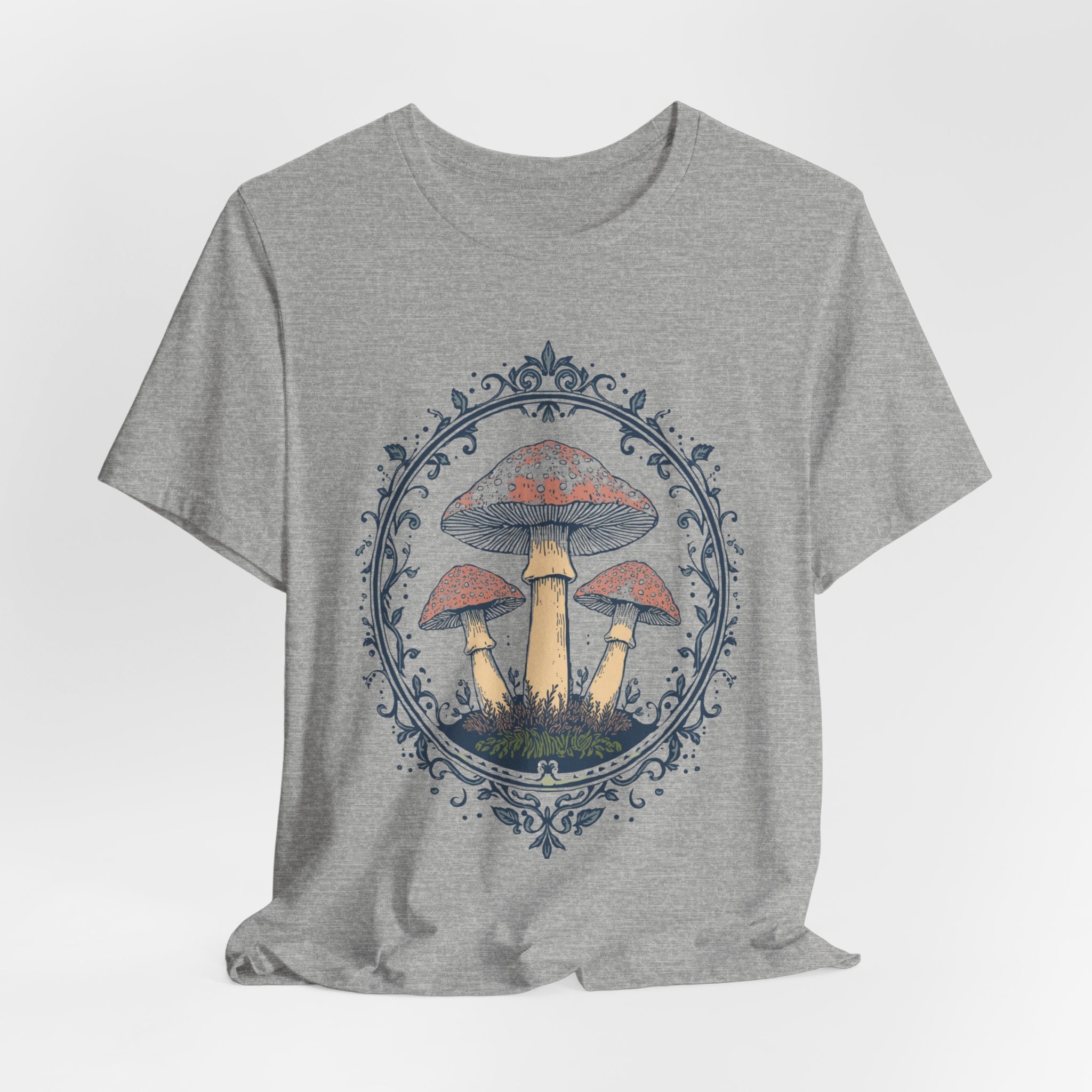 Mushroom Meadow Tee — Vintage Botanical Fungi Graphic T-Shirt