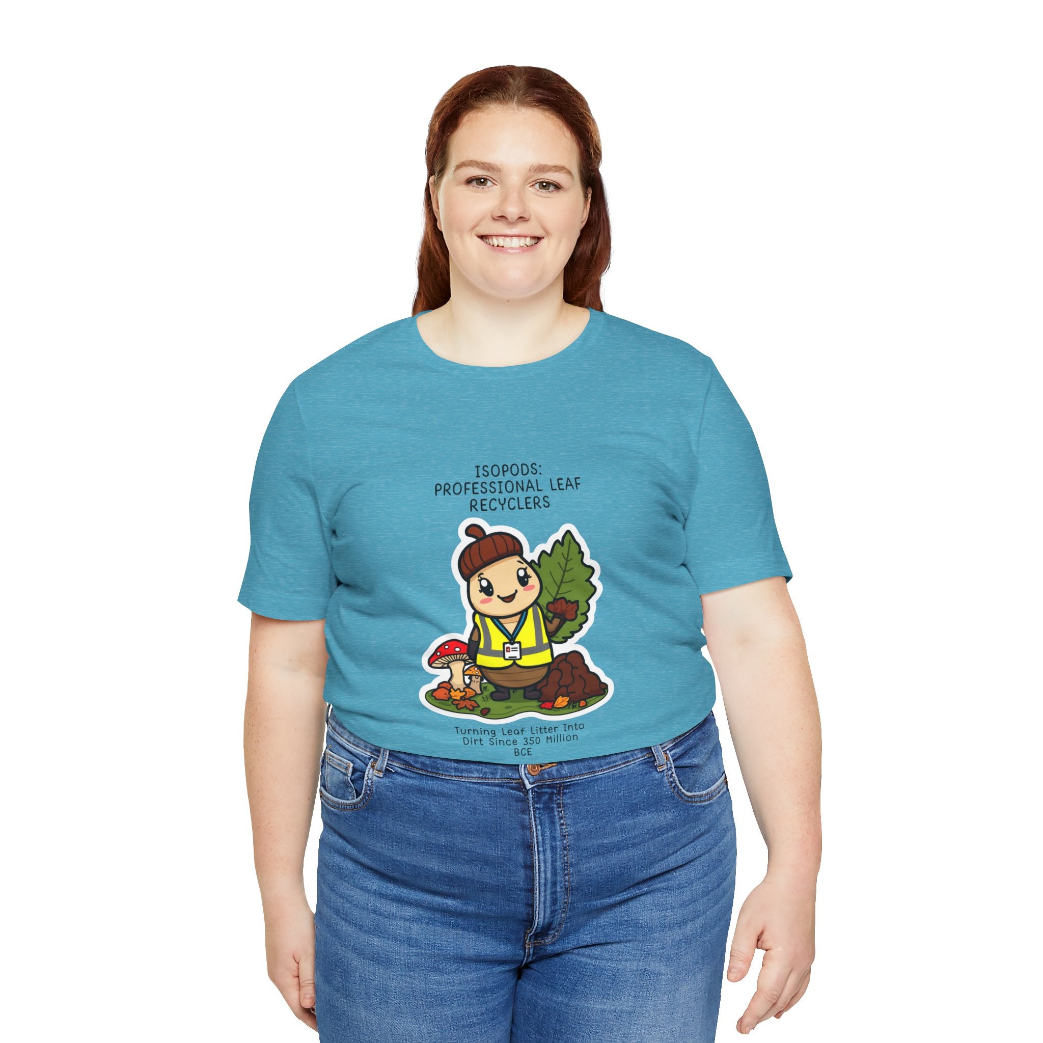 Leaf Recycler Cute Graphic Tee — “Professional Leaf Recyclers” Isopod Worker Shirt