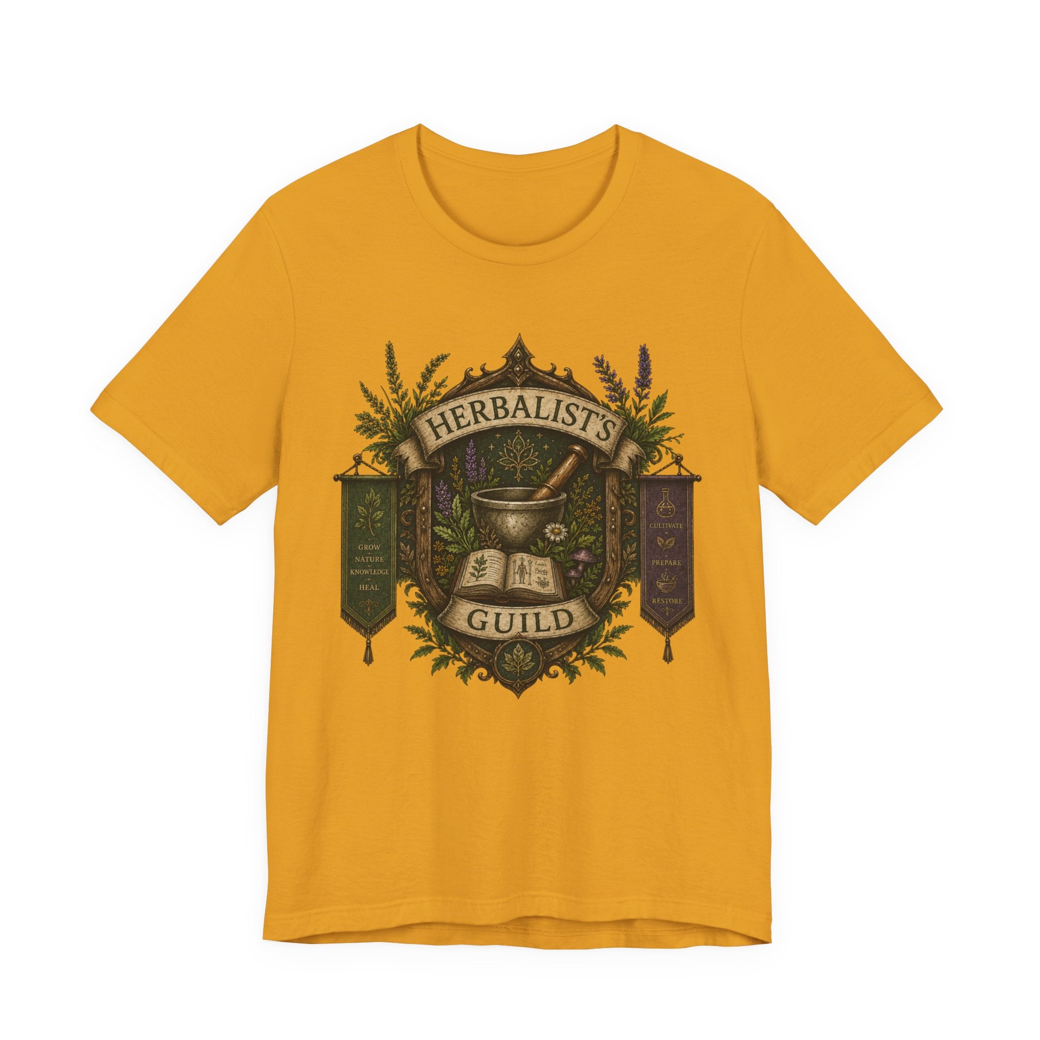 Herbalists Guild Tee — Vintage Apothecary Mortar & Pestle T-Shirt