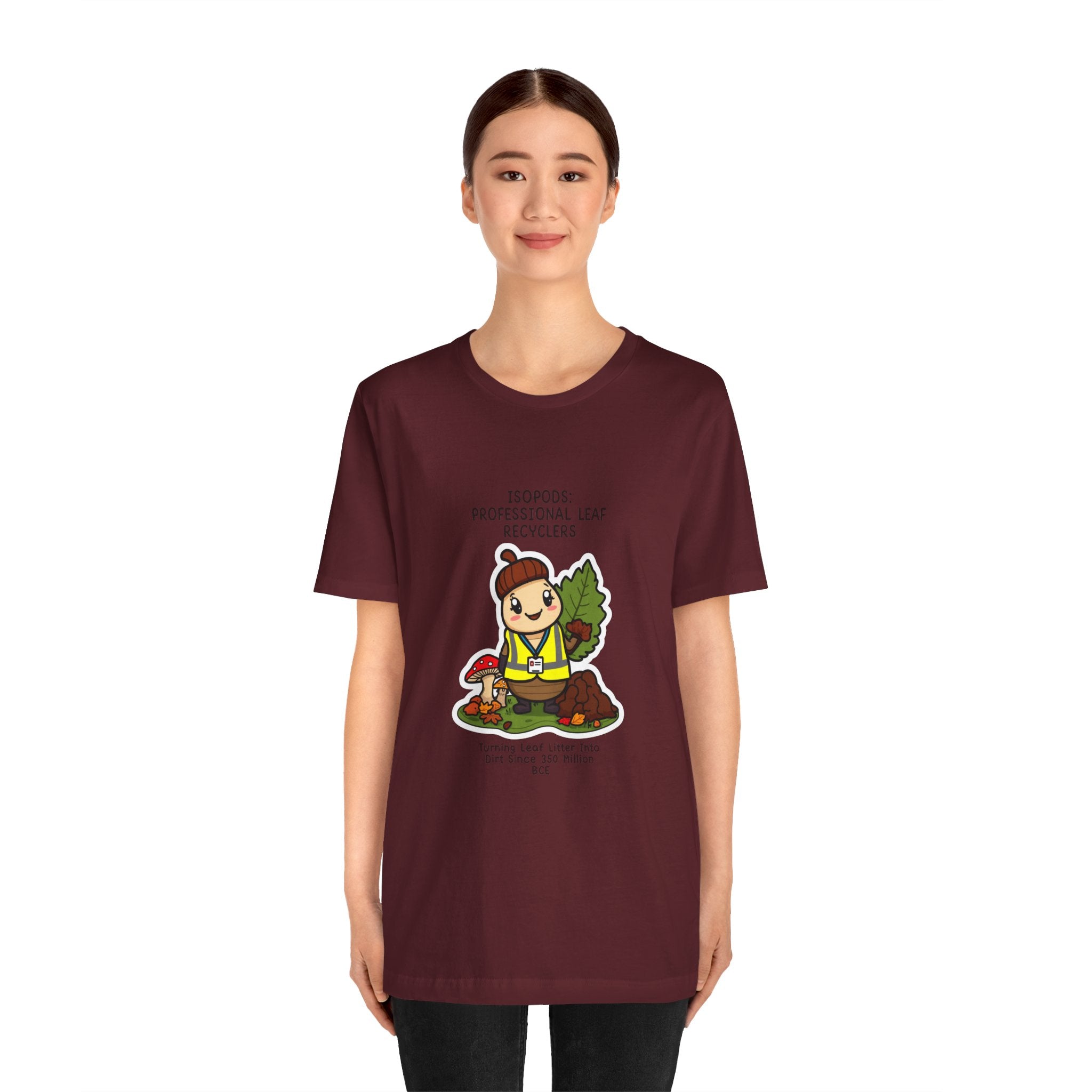 Leaf Recycler Cute Graphic Tee — “Professional Leaf Recyclers” Isopod Worker Shirt