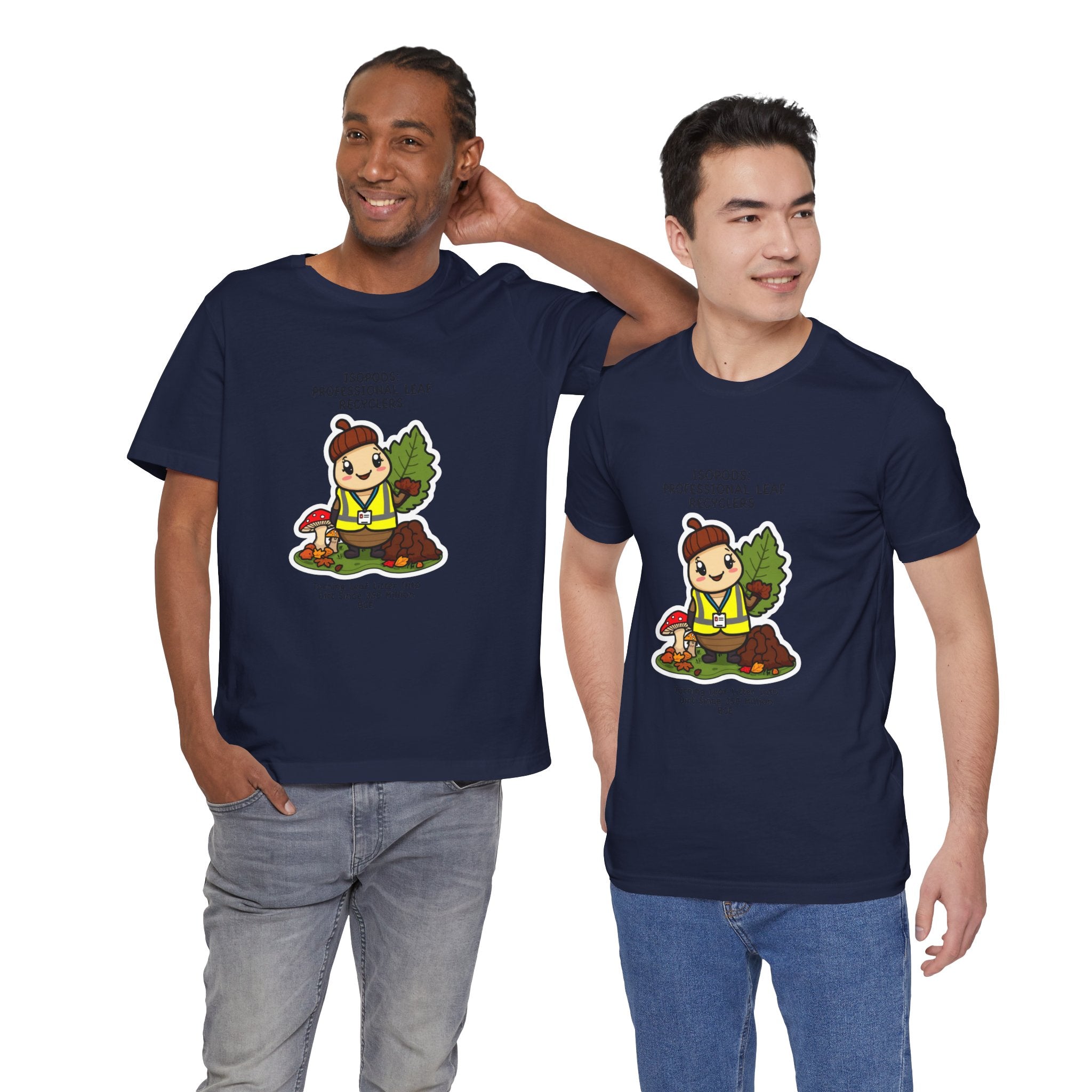 Leaf Recycler Cute Graphic Tee — “Professional Leaf Recyclers” Isopod Worker Shirt