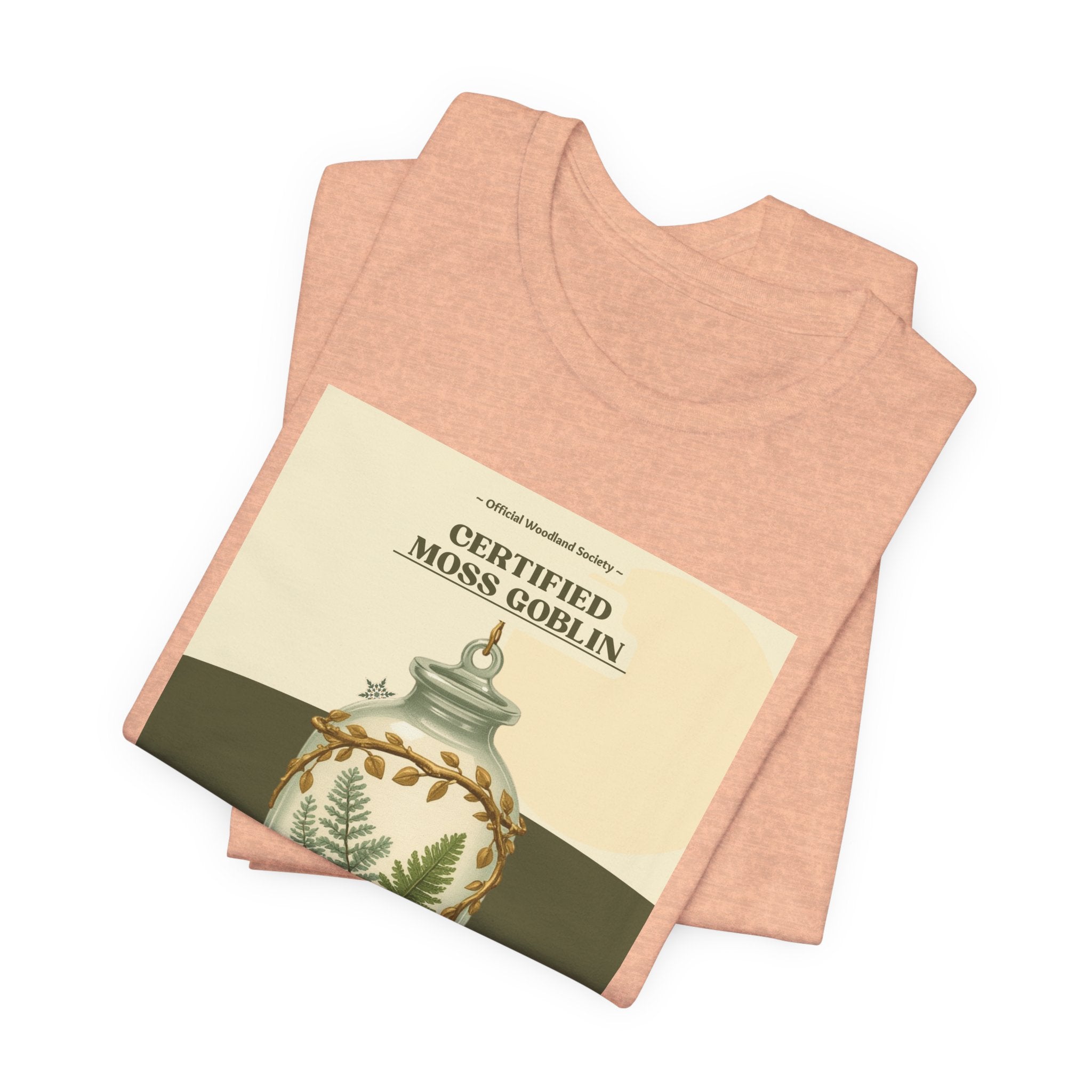 Moss Goblin Tee – 'Certified Moss Goblin' Botanical Jar Graphic T‑Shirt