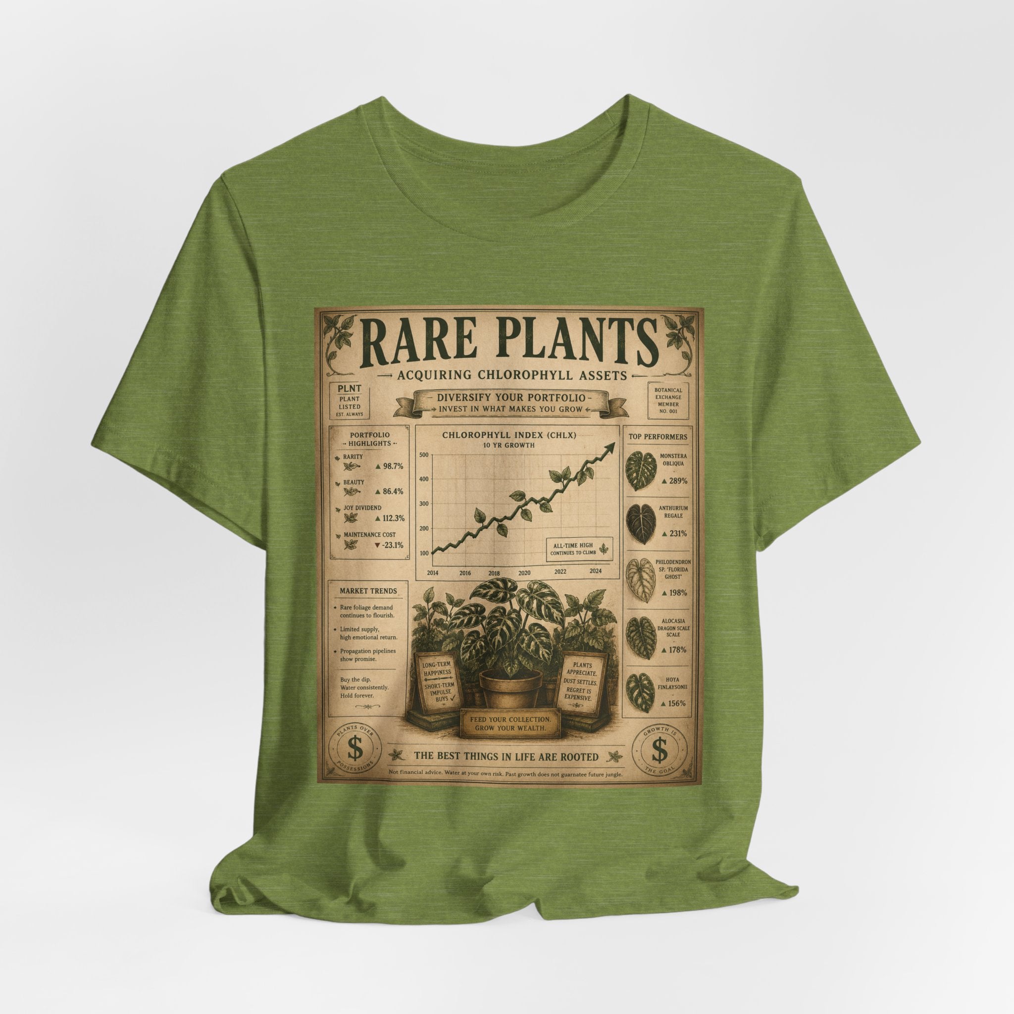 Rare Plants Vintage Graphic Tee — Botanical Chart T-Shirt