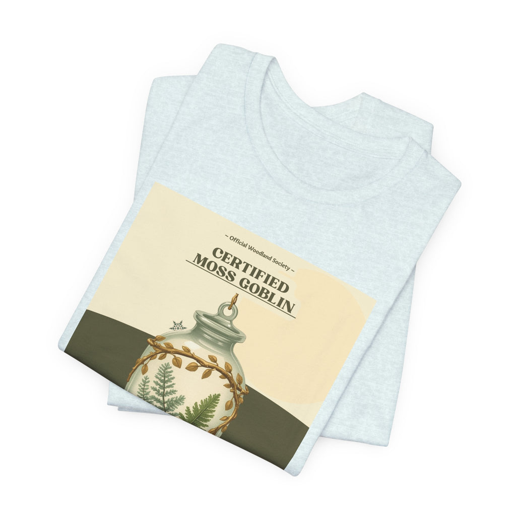 Moss Goblin Tee – 'Certified Moss Goblin' Botanical Jar Graphic T‑Shirt