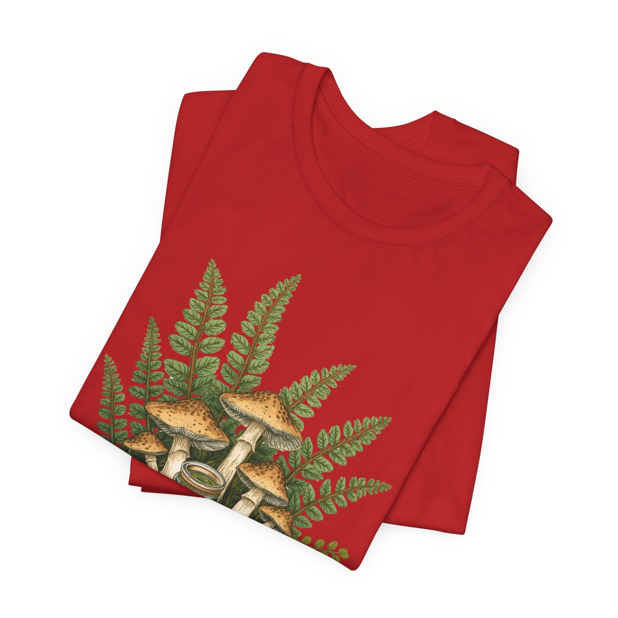 Mushroom Forest Tee — Ferns & Fairy Fungi Graphic T-Shirt