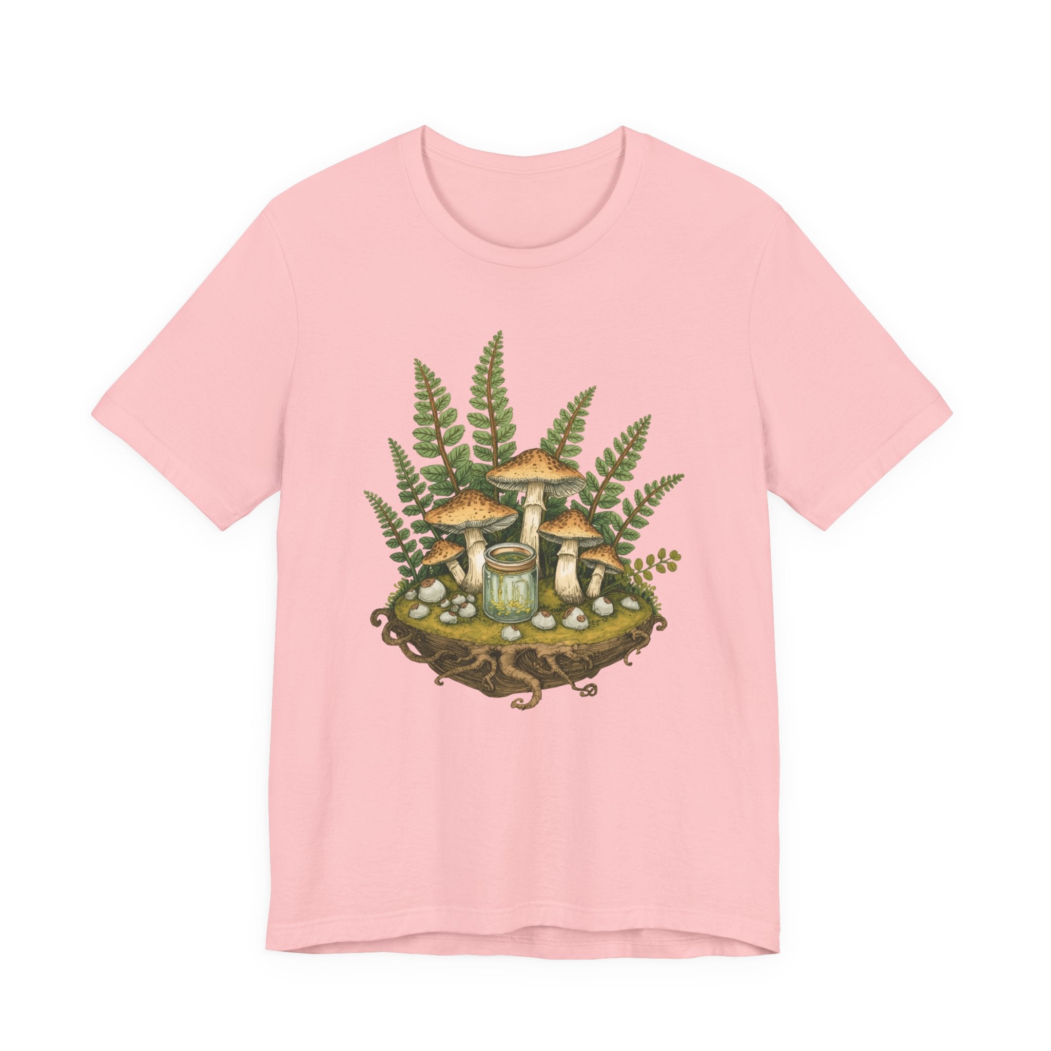 Mushroom Forest Tee — Ferns & Fairy Fungi Graphic T-Shirt