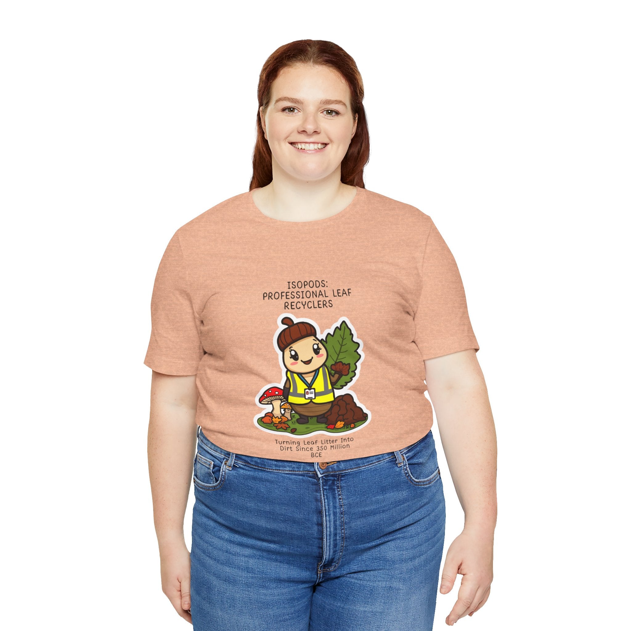 Leaf Recycler Cute Graphic Tee — “Professional Leaf Recyclers” Isopod Worker Shirt