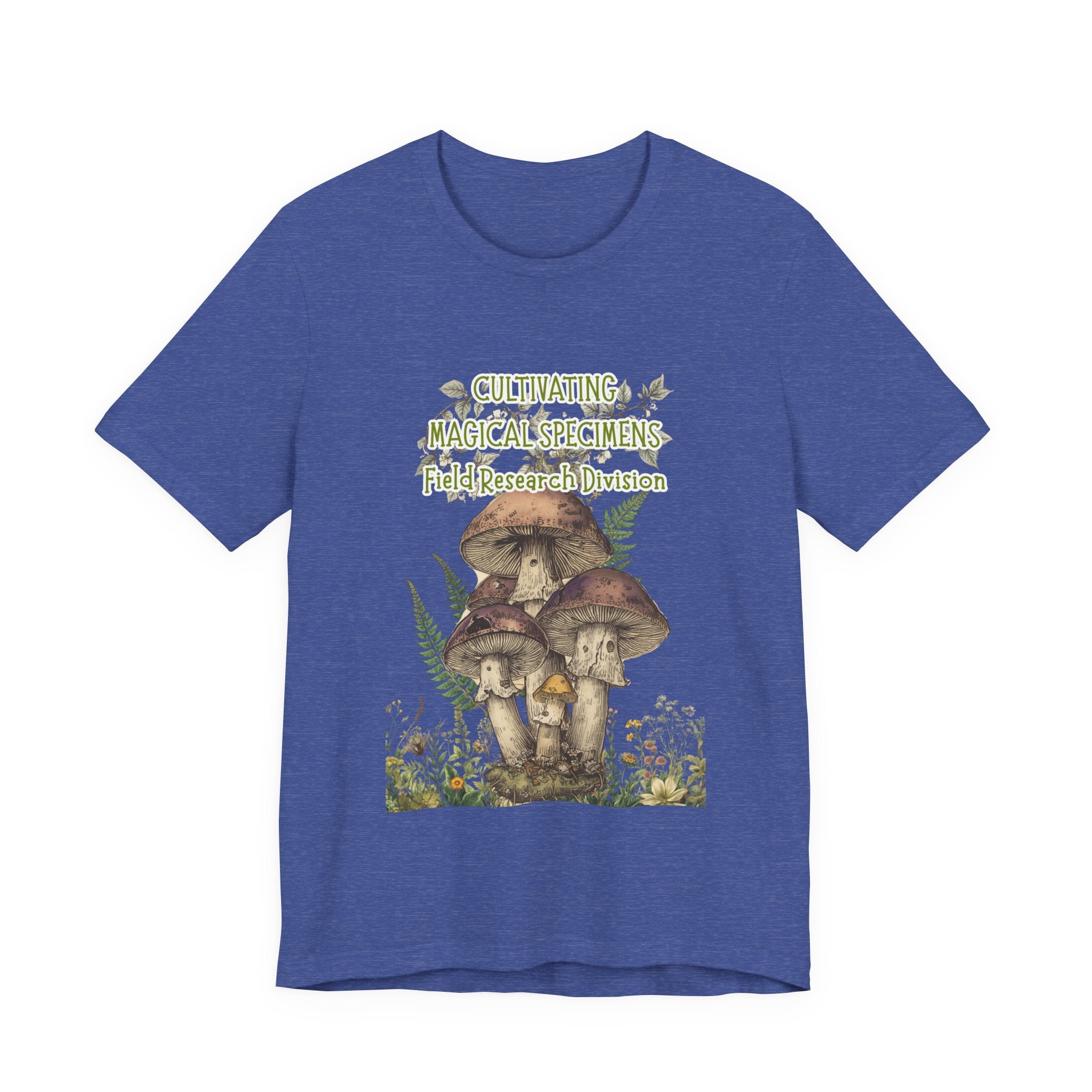 Mushroom Field Research Tee — "Cultivating Magical Specimens" Botanical Graphic Shirt