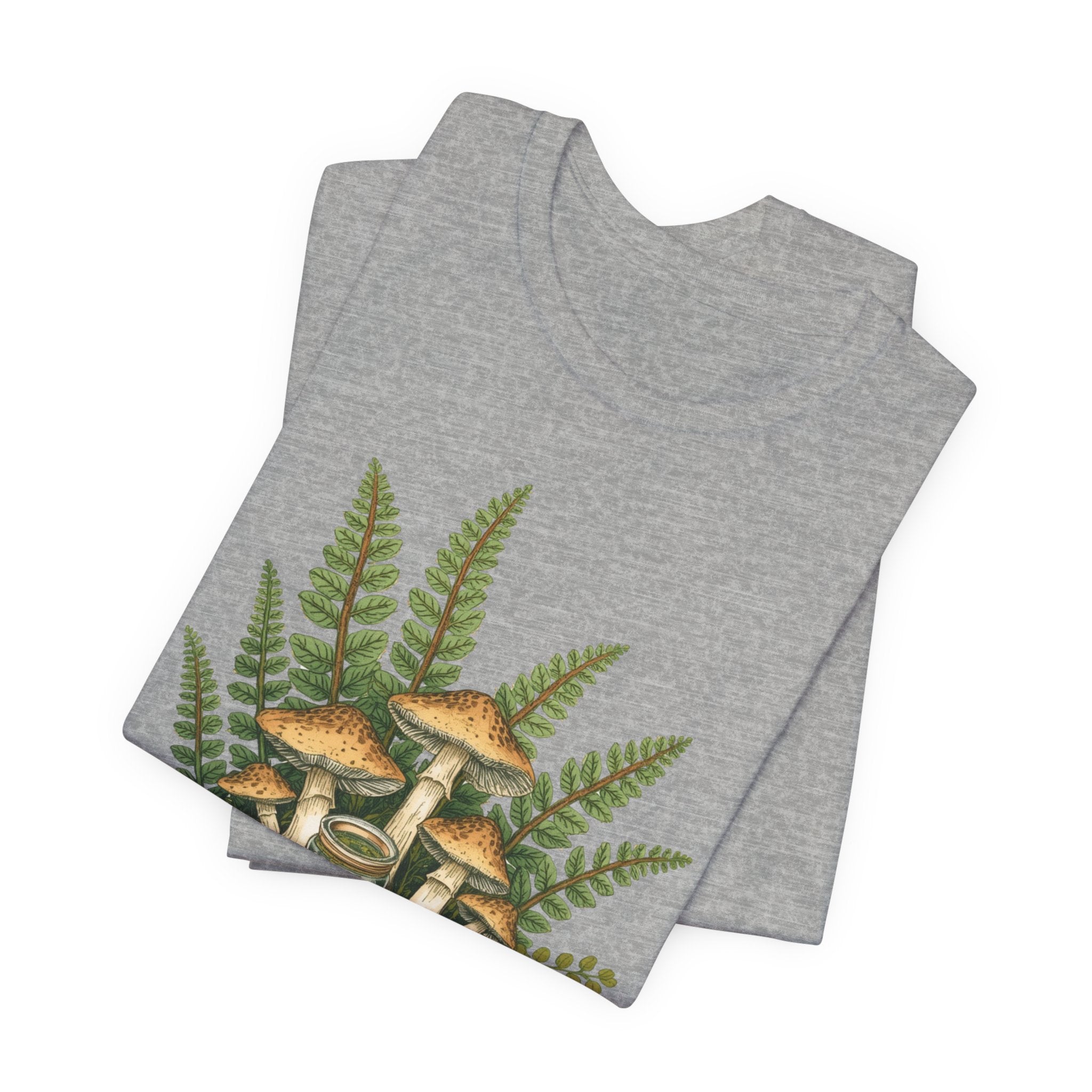 Mushroom Forest Tee — Ferns & Fairy Fungi Graphic T-Shirt