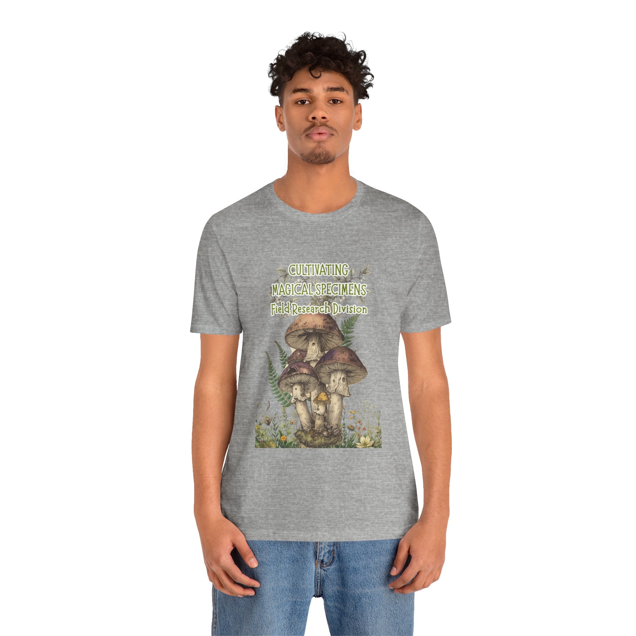 Mushroom Field Research Tee — "Cultivating Magical Specimens" Botanical Graphic Shirt