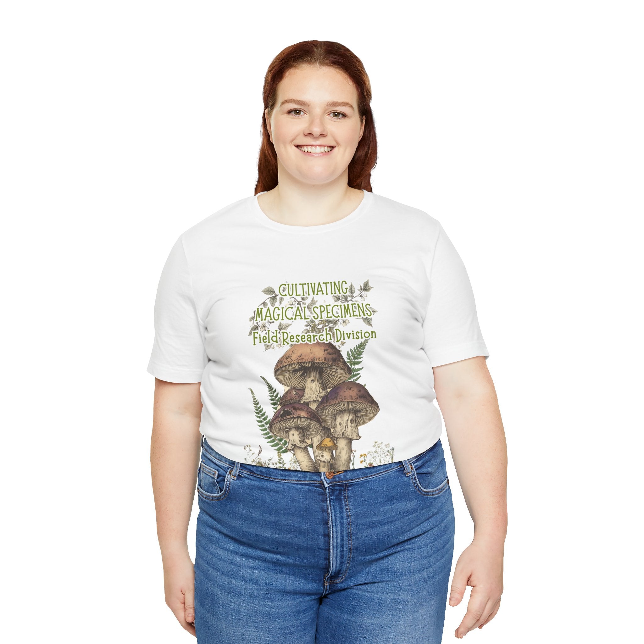 Mushroom Field Research Tee — "Cultivating Magical Specimens" Botanical Graphic Shirt