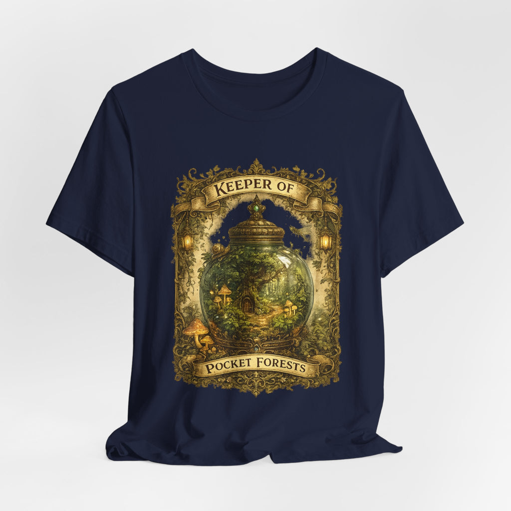 Keeper of Pocket Forests T-Shirt — Fantasy Terrarium Nature Tee