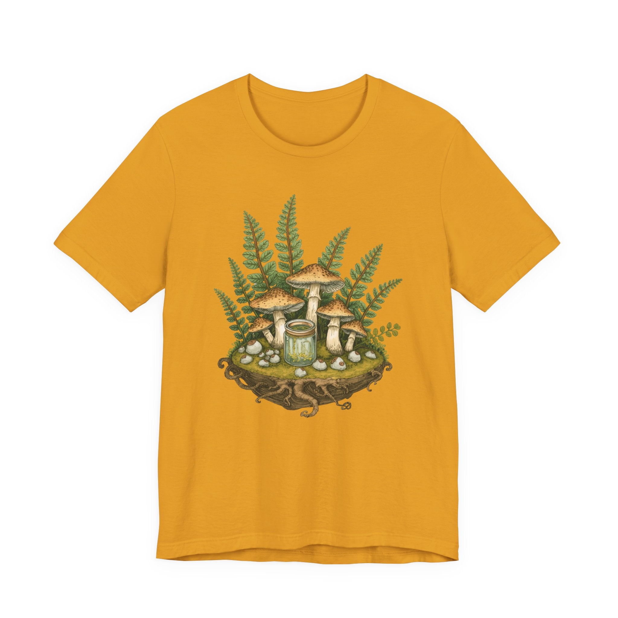 Mushroom Forest Tee — Ferns & Fairy Fungi Graphic T-Shirt