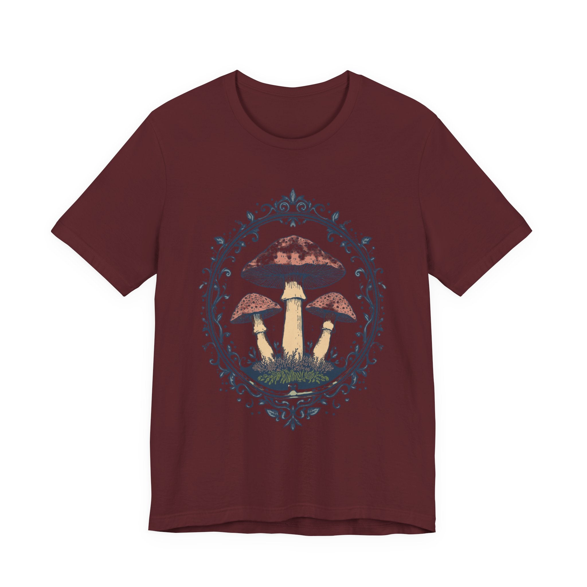 Mushroom Meadow Tee — Vintage Botanical Fungi Graphic T-Shirt