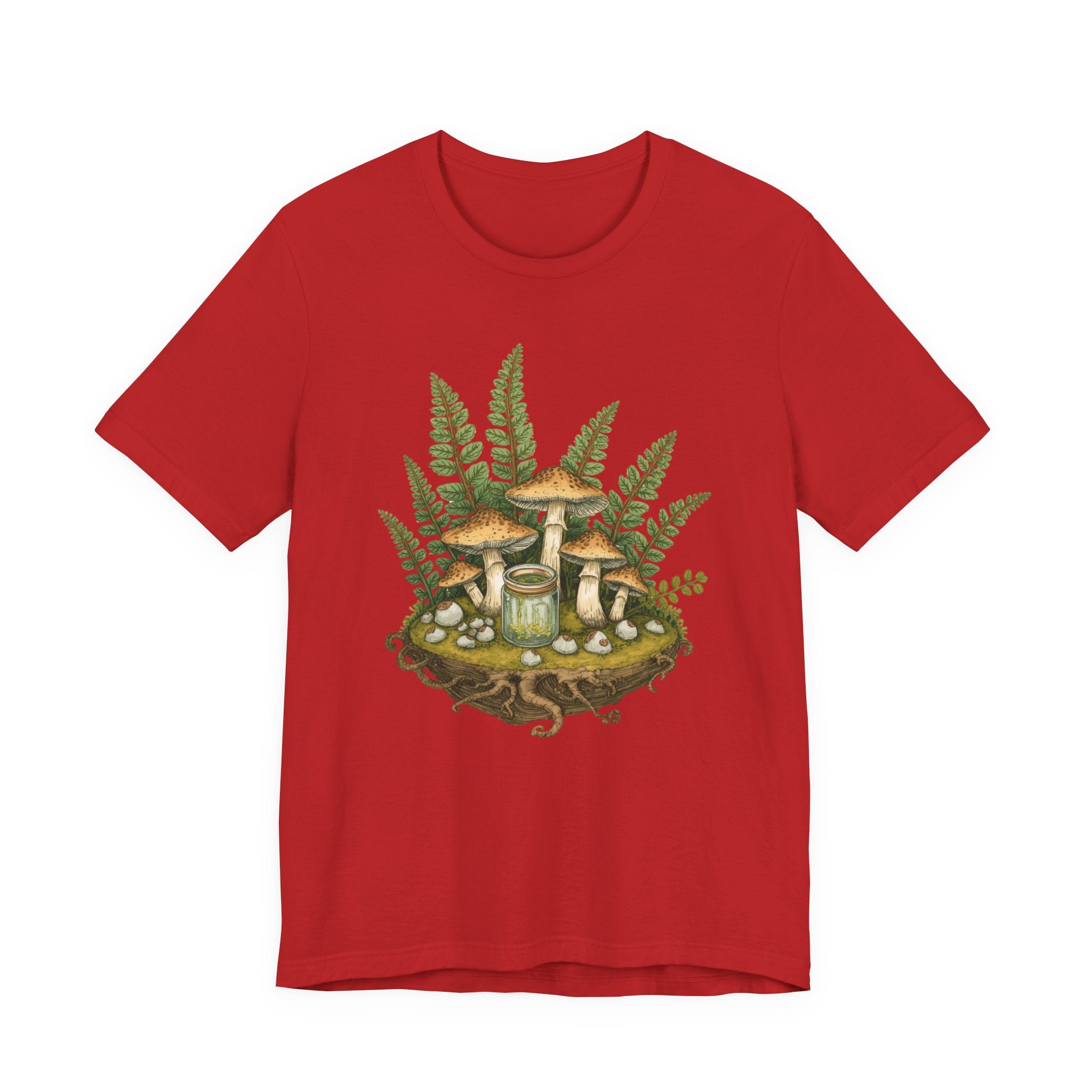 Mushroom Forest Tee — Ferns & Fairy Fungi Graphic T-Shirt