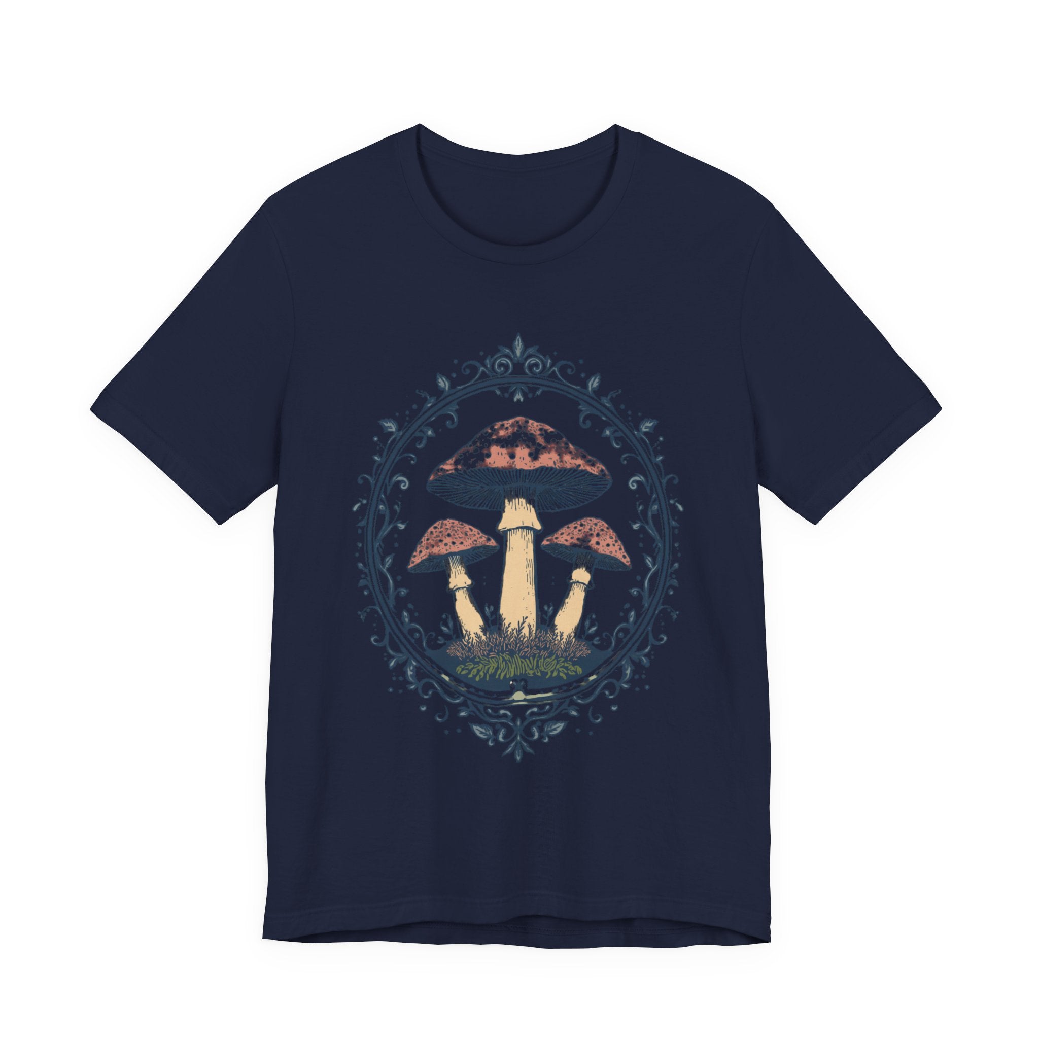 Mushroom Meadow Tee — Vintage Botanical Fungi Graphic T-Shirt