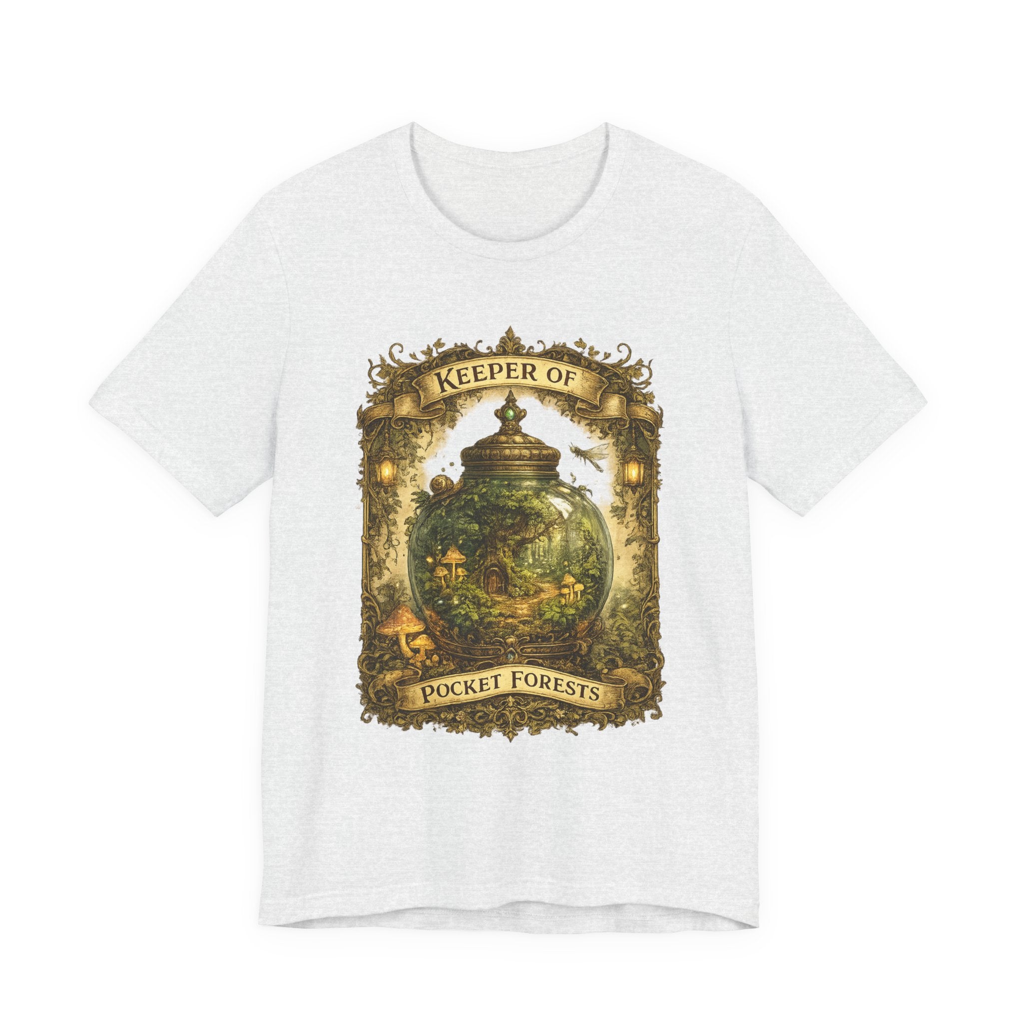 Keeper of Pocket Forests T-Shirt — Fantasy Terrarium Nature Tee