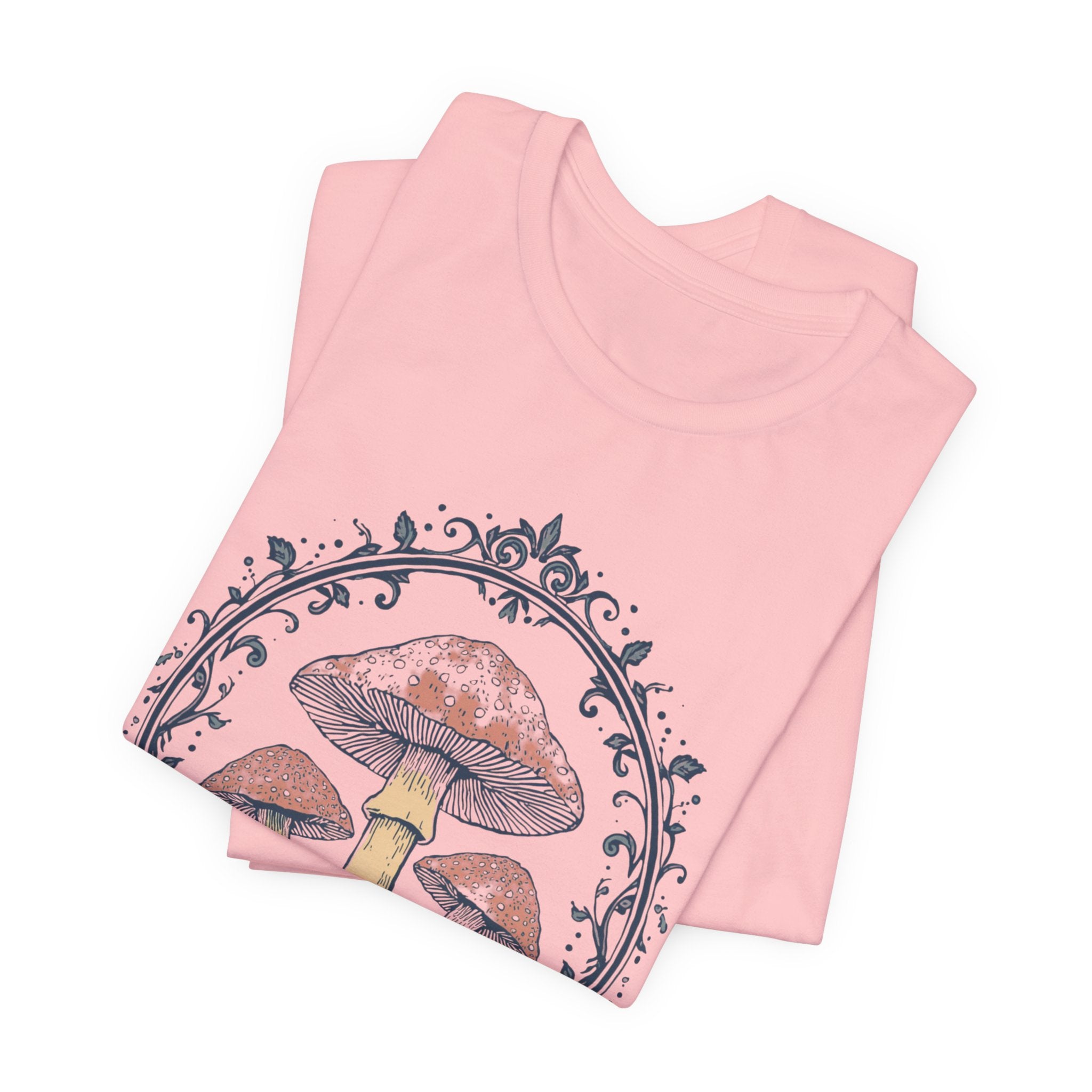 Mushroom Meadow Tee — Vintage Botanical Fungi Graphic T-Shirt