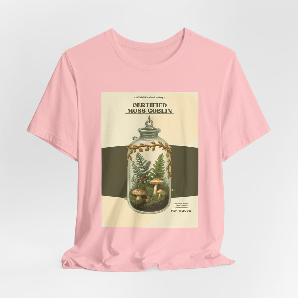 Moss Goblin Tee – 'Certified Moss Goblin' Botanical Jar Graphic T‑Shirt