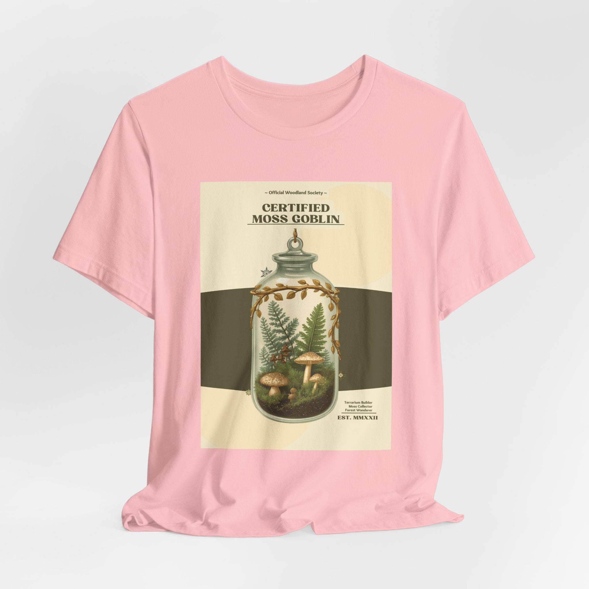 Moss Goblin Tee – 'Certified Moss Goblin' Botanical Jar Graphic T‑Shirt