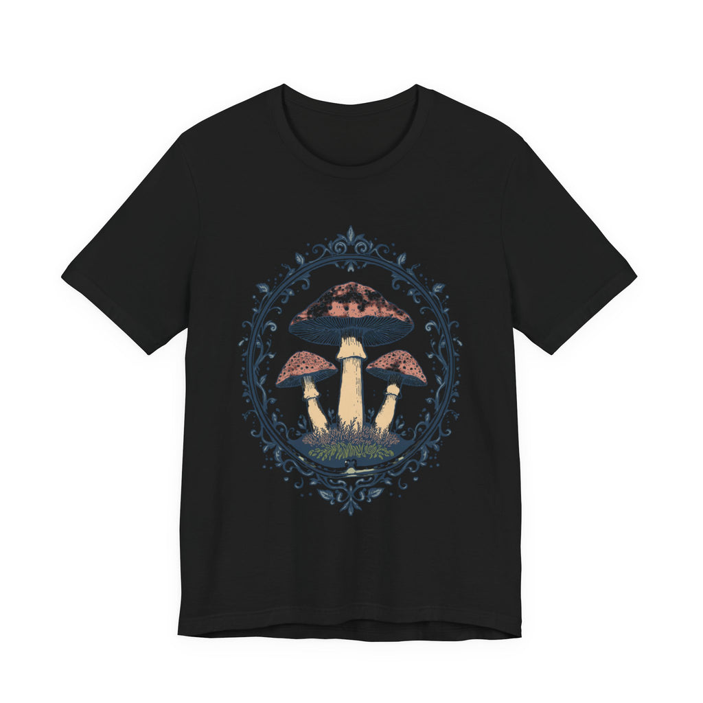 Mushroom Meadow Tee — Vintage Botanical Fungi Graphic T-Shirt