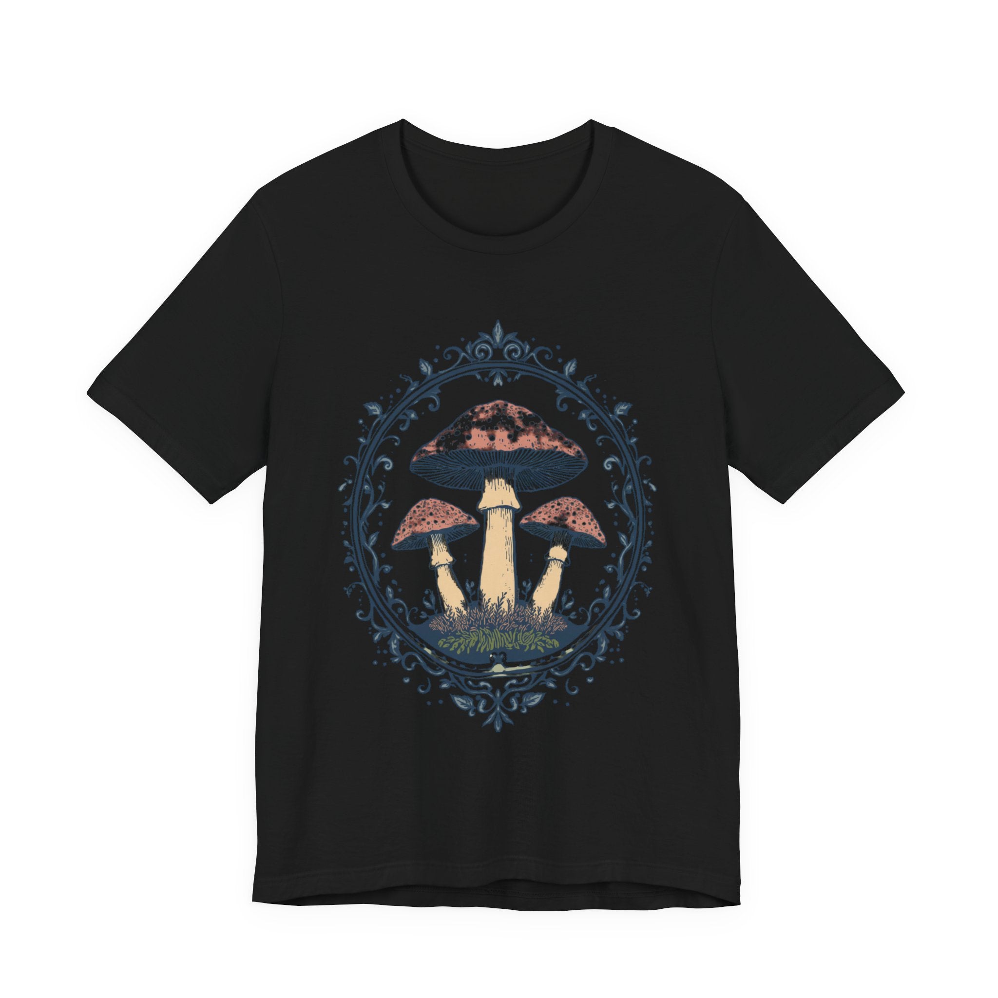 Mushroom Meadow Tee — Vintage Botanical Fungi Graphic T-Shirt