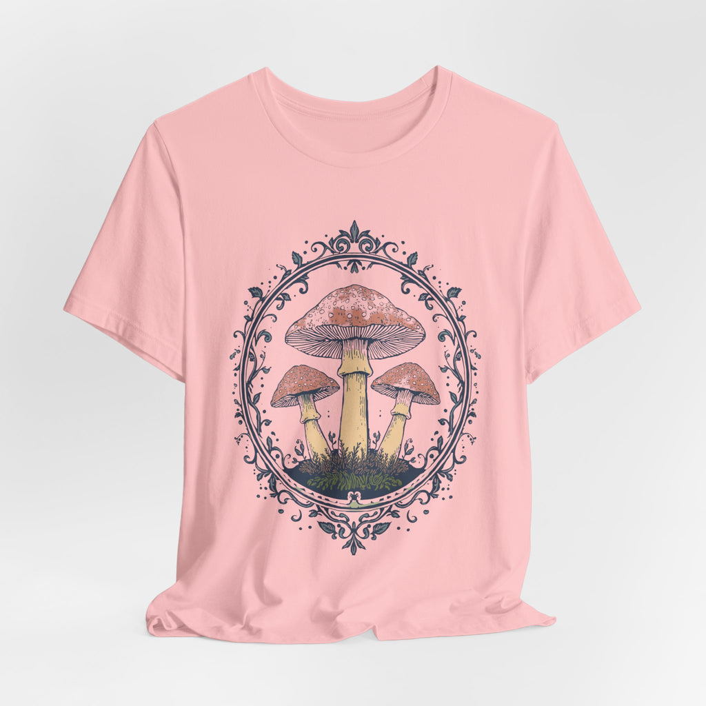 Mushroom Meadow Tee — Vintage Botanical Fungi Graphic T-Shirt