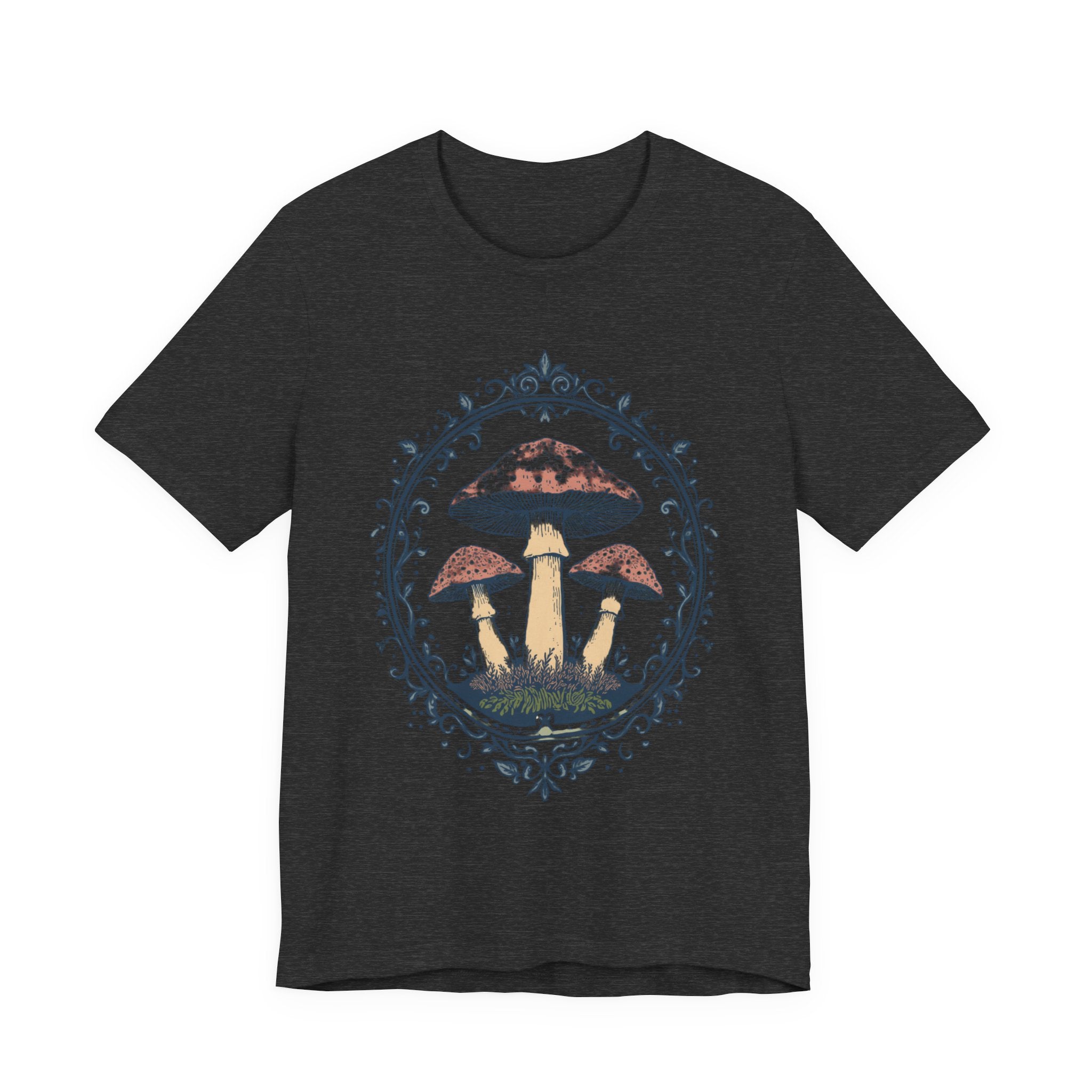 Mushroom Meadow Tee — Vintage Botanical Fungi Graphic T-Shirt