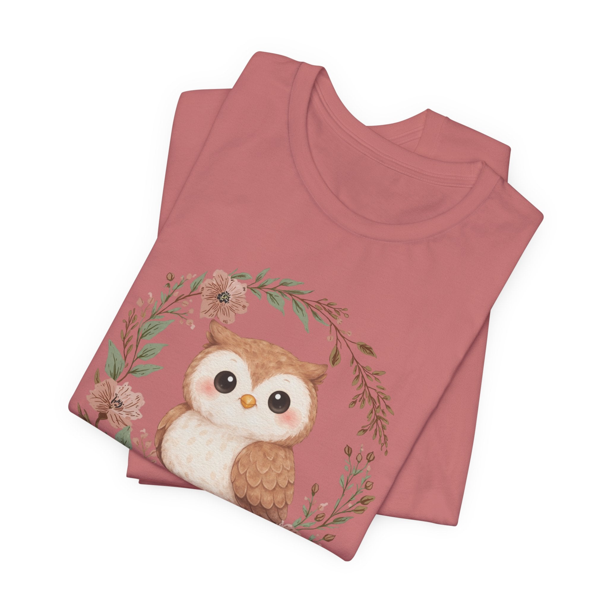 Floral Wreath Baby Owl Tee
