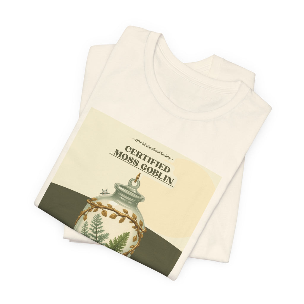 Moss Goblin Tee – 'Certified Moss Goblin' Botanical Jar Graphic T‑Shirt