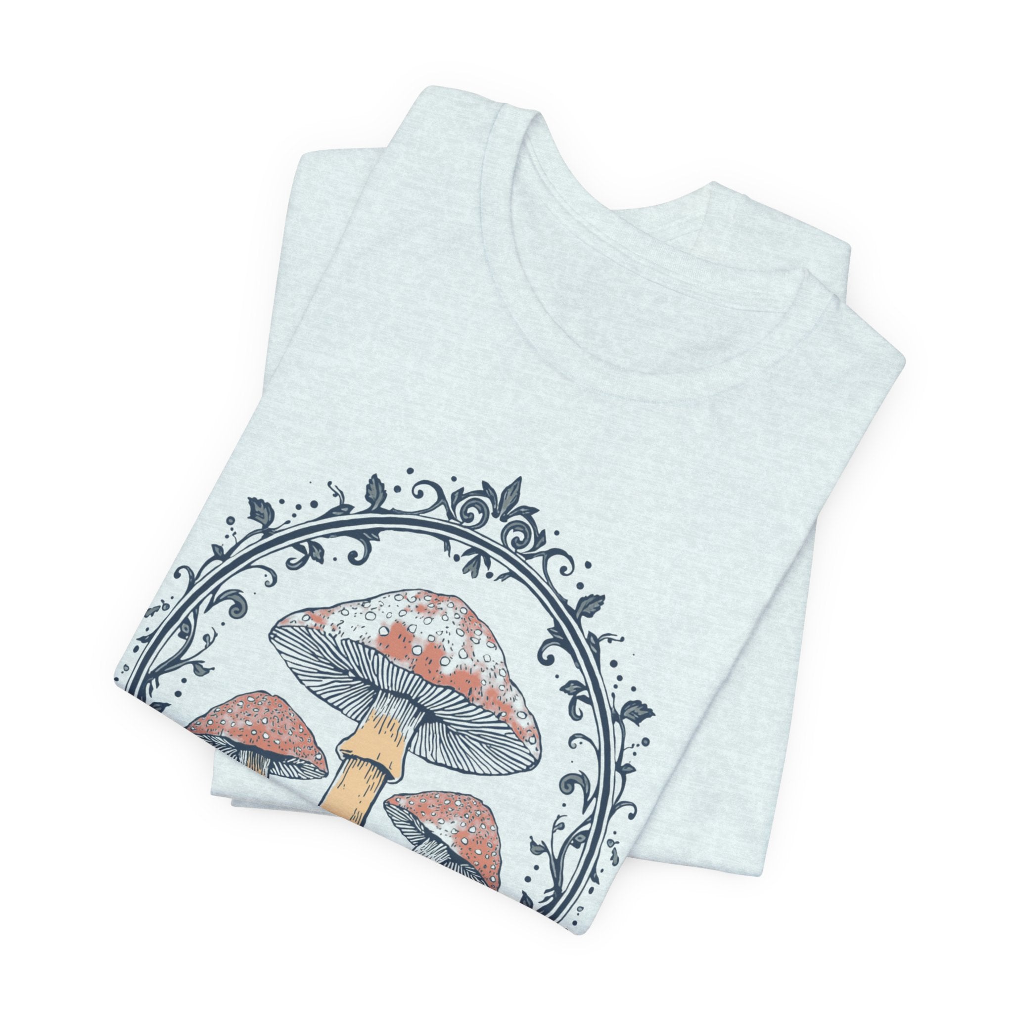 Mushroom Meadow Tee — Vintage Botanical Fungi Graphic T-Shirt