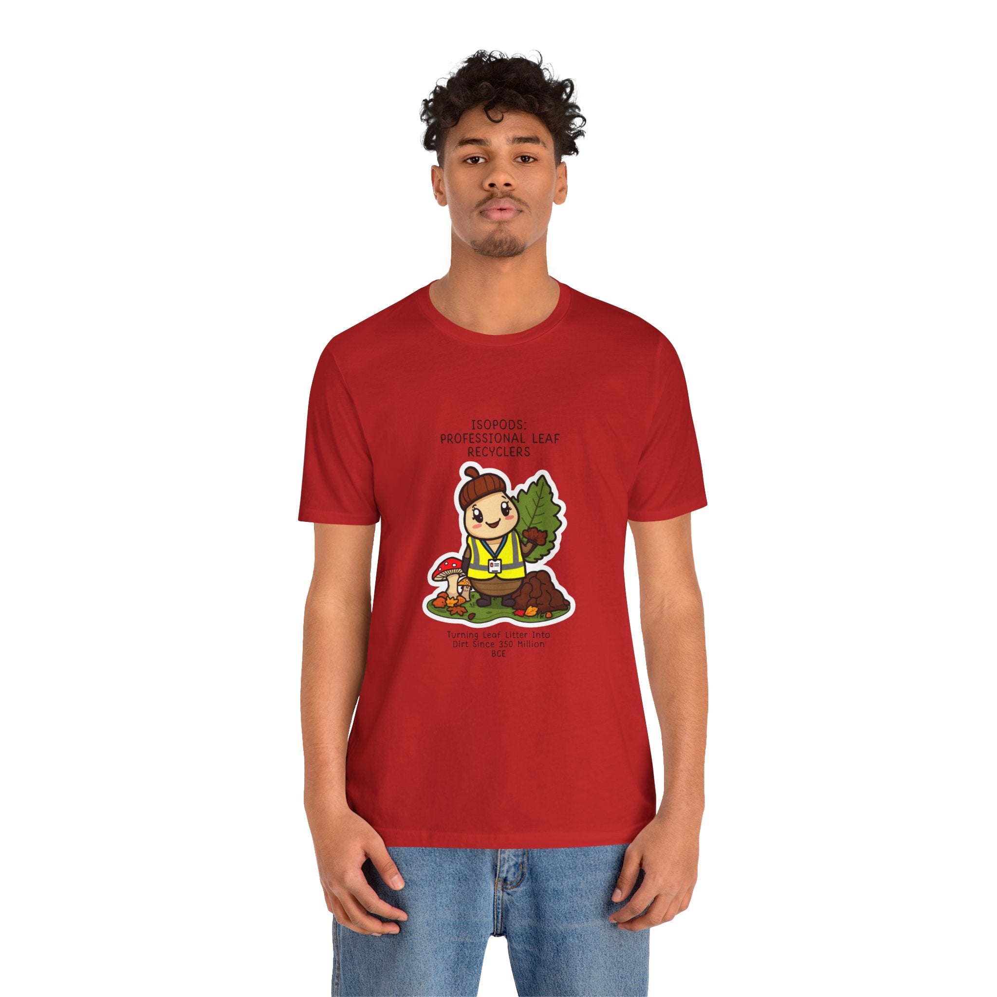 Leaf Recycler Cute Graphic Tee — “Professional Leaf Recyclers” Isopod Worker Shirt