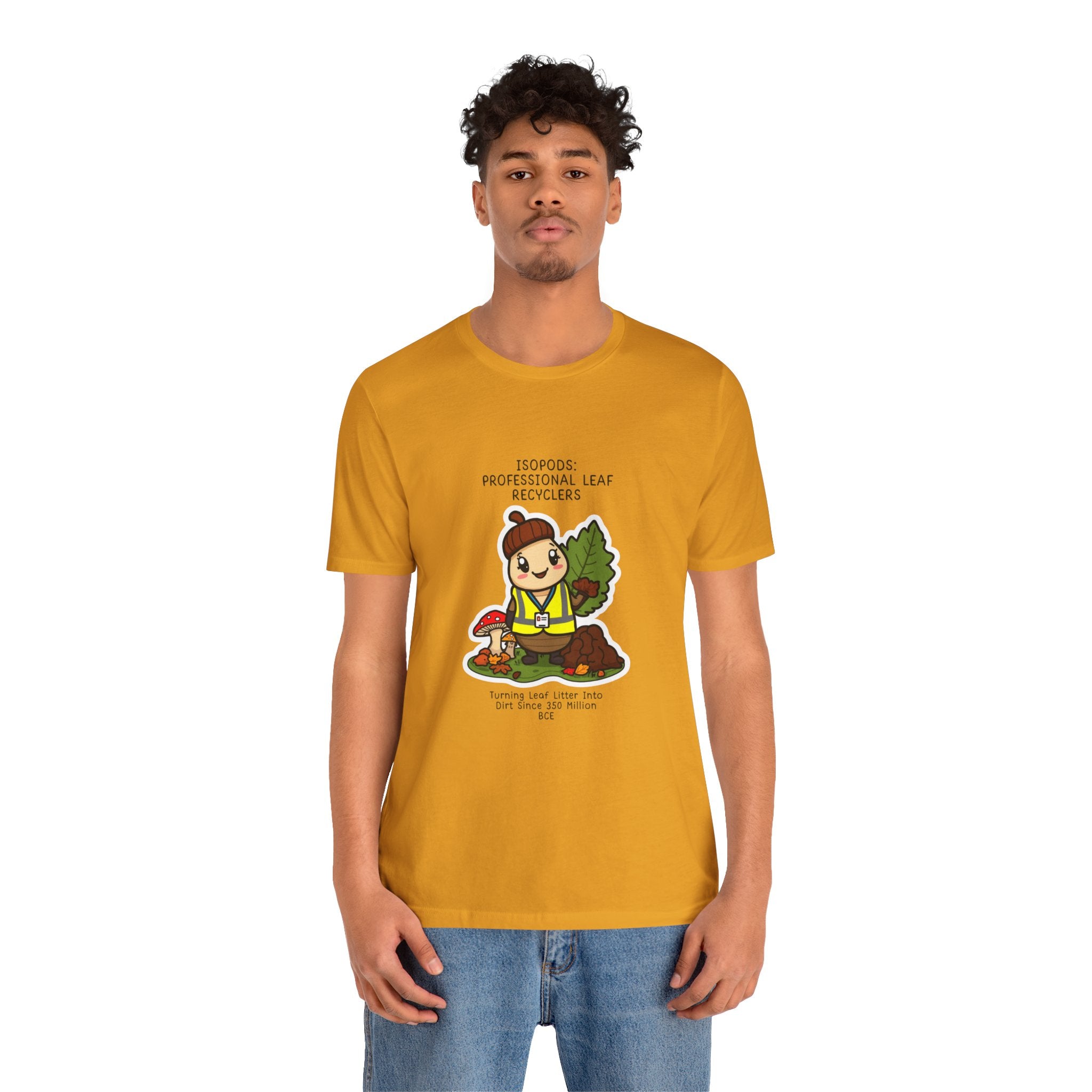 Leaf Recycler Cute Graphic Tee — “Professional Leaf Recyclers” Isopod Worker Shirt