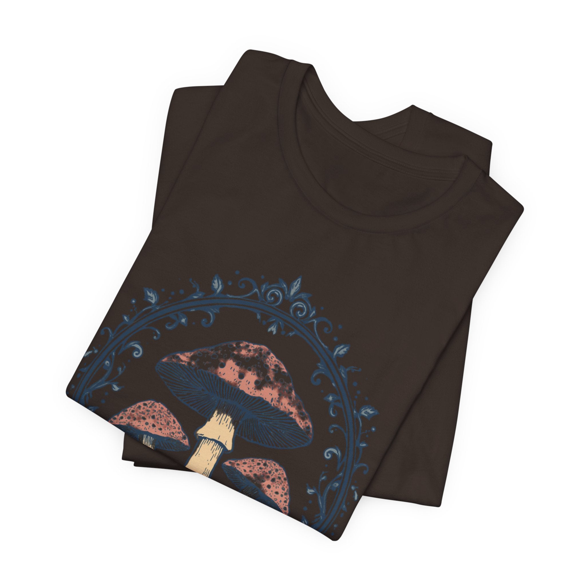 Mushroom Meadow Tee — Vintage Botanical Fungi Graphic T-Shirt