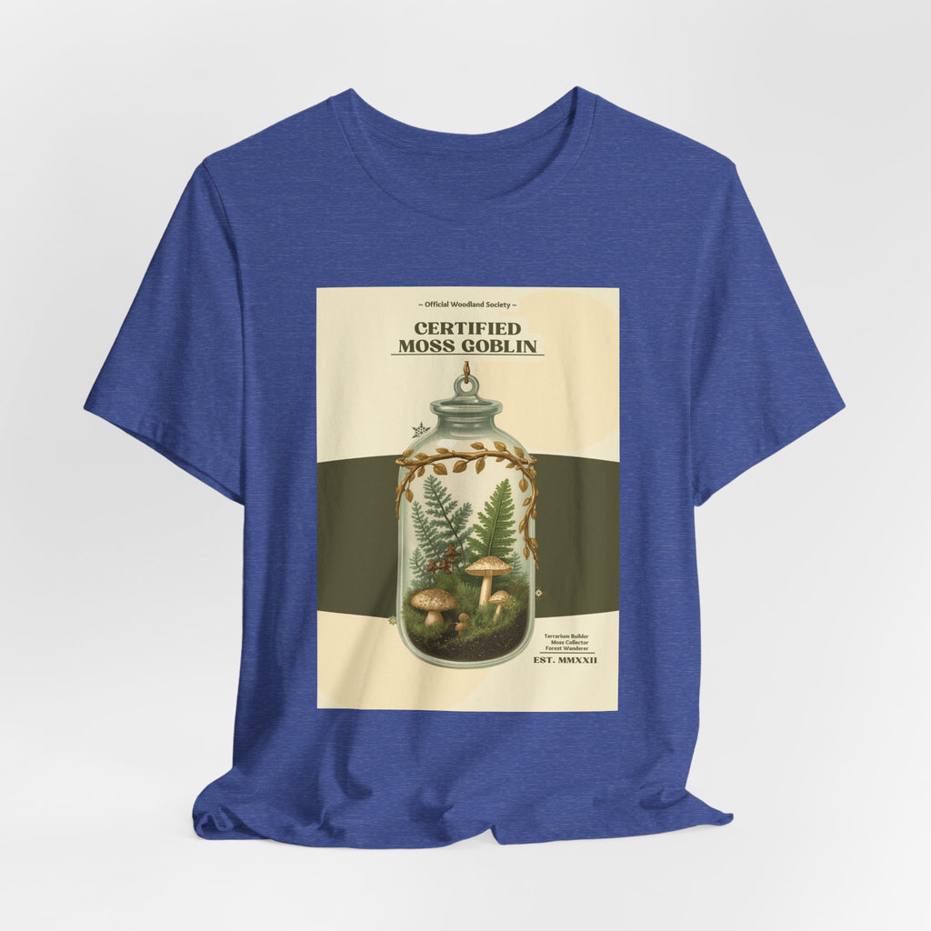 Moss Goblin Tee – 'Certified Moss Goblin' Botanical Jar Graphic T‑Shirt