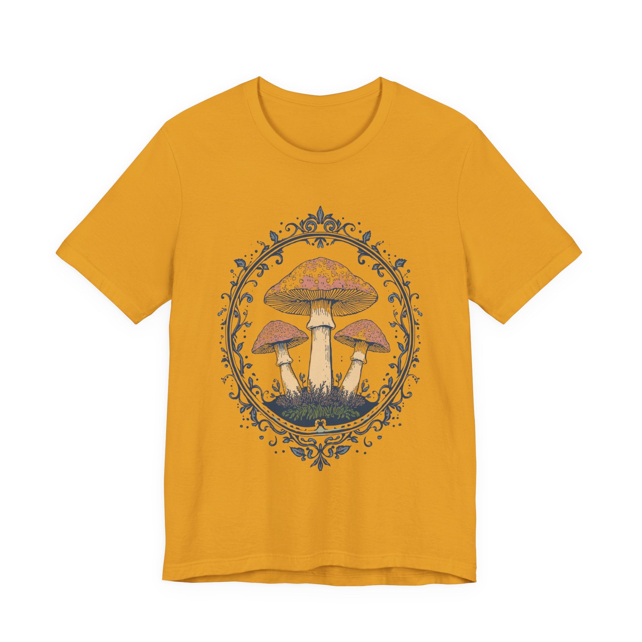 Mushroom Meadow Tee — Vintage Botanical Fungi Graphic T-Shirt